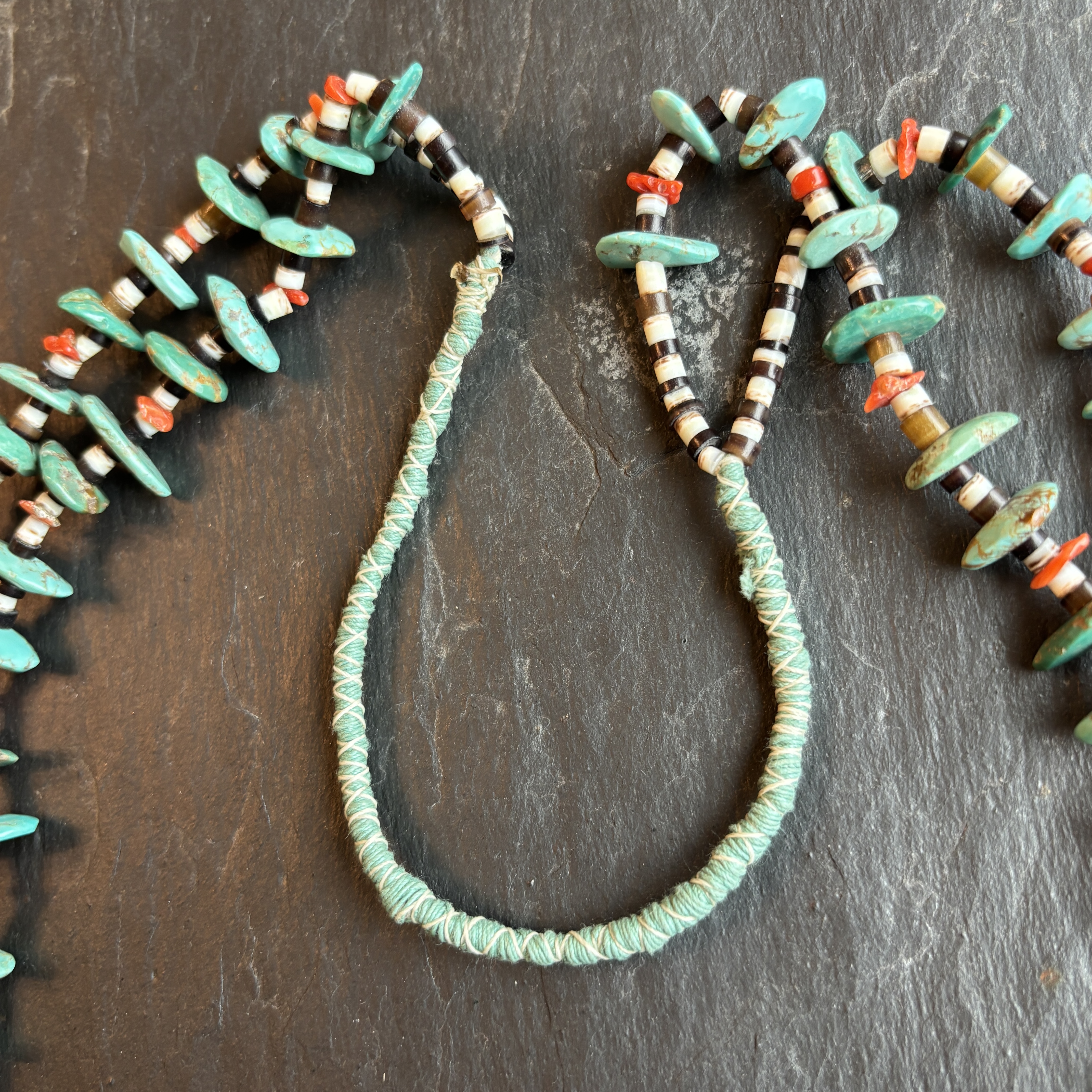 Augustine Lovato Santo Domingo Masterpiece 2 strand Turquoise Coral Necklace