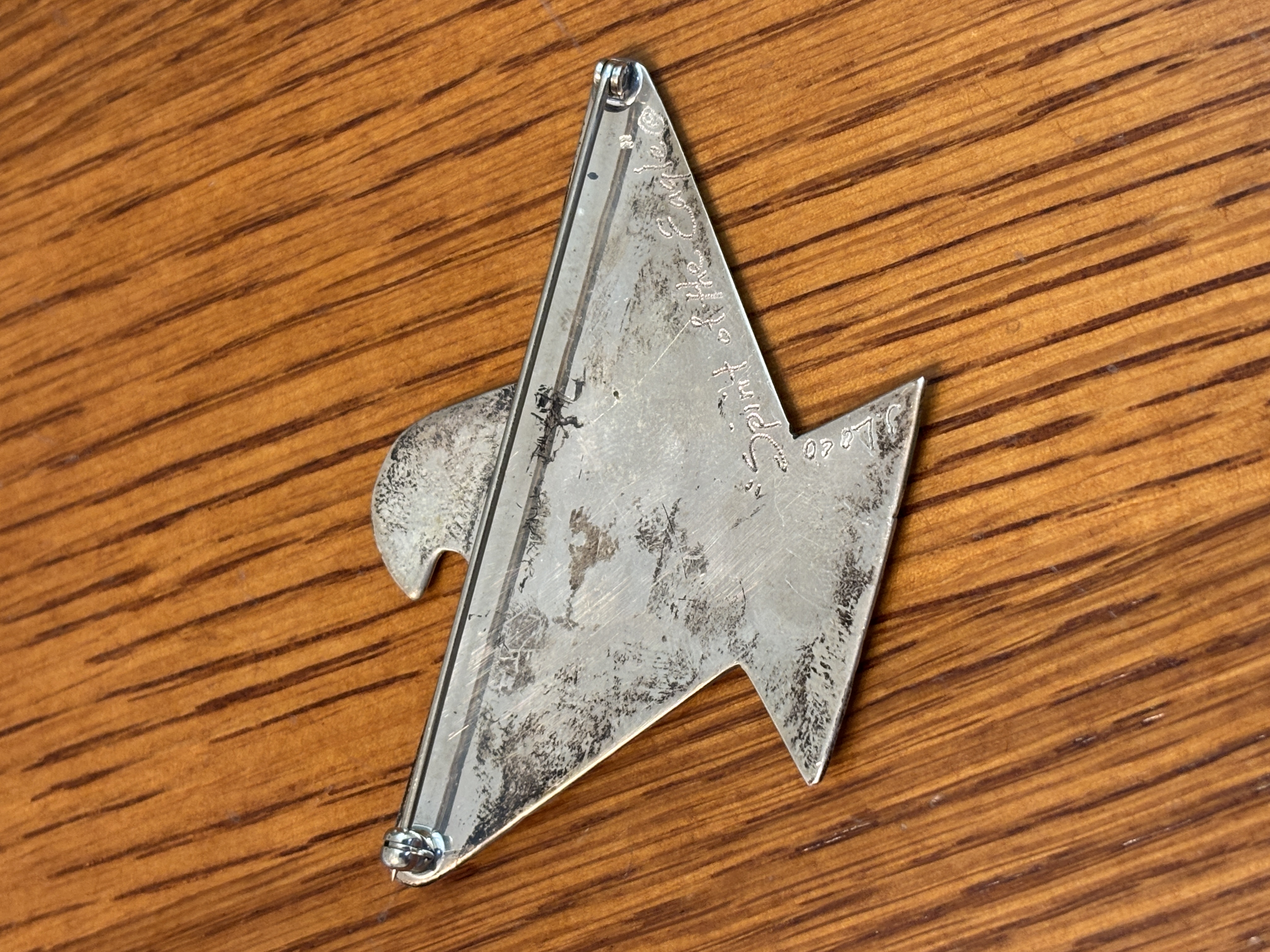 Jan Loco Apache Spirit of the Eagle Brooch Sterling Vintage