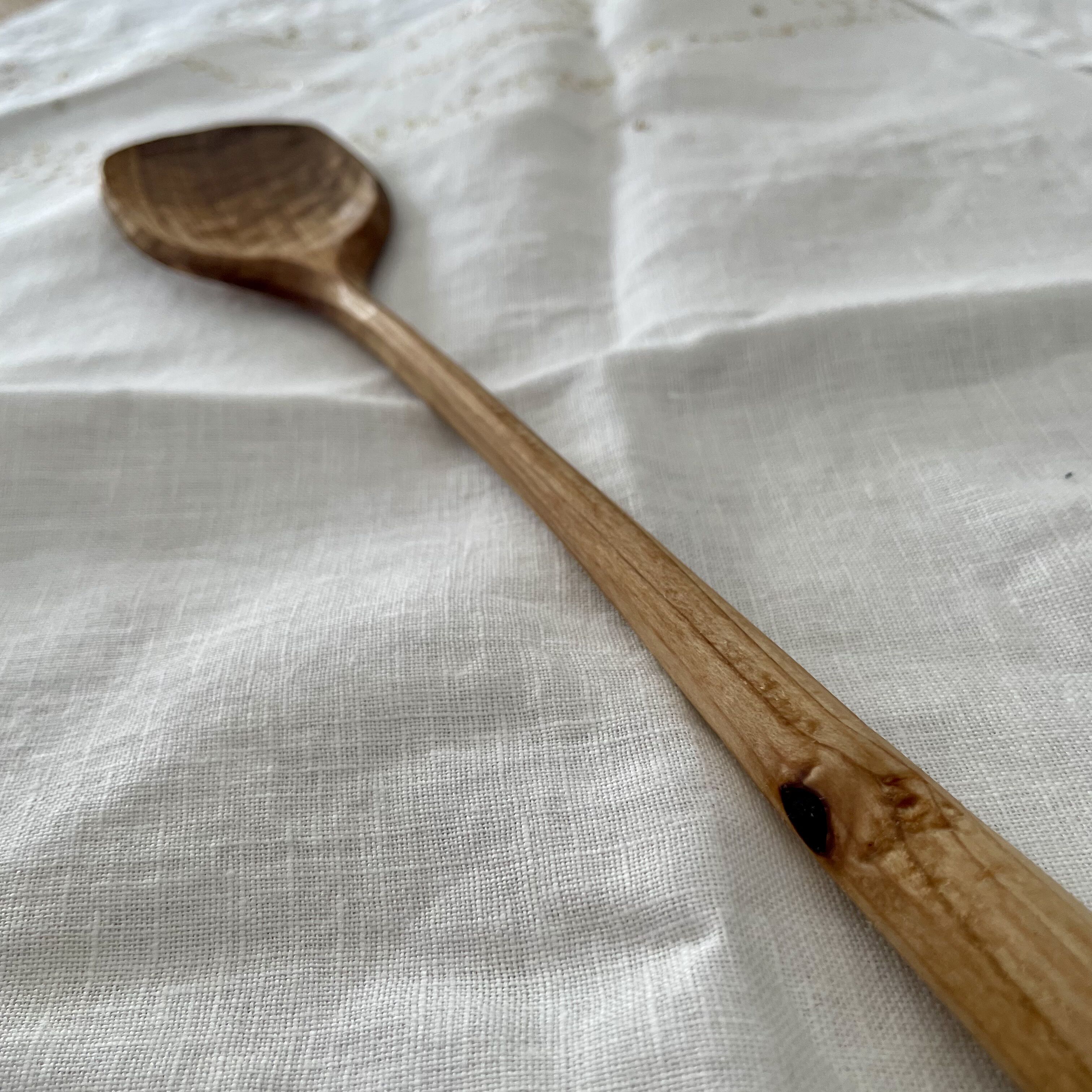 12" flat-edge cooking spoon