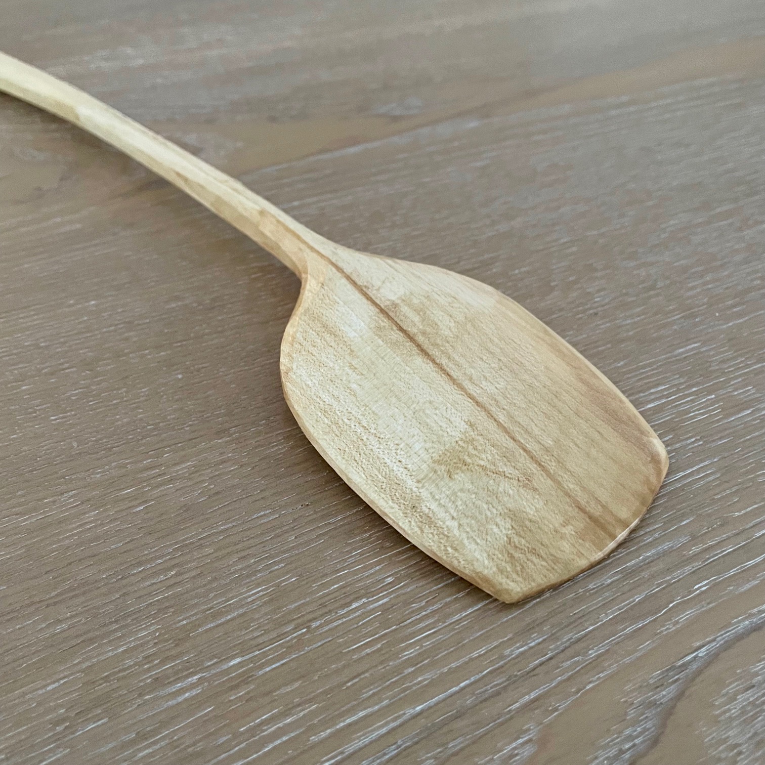 13" Curved maple cooking spoon