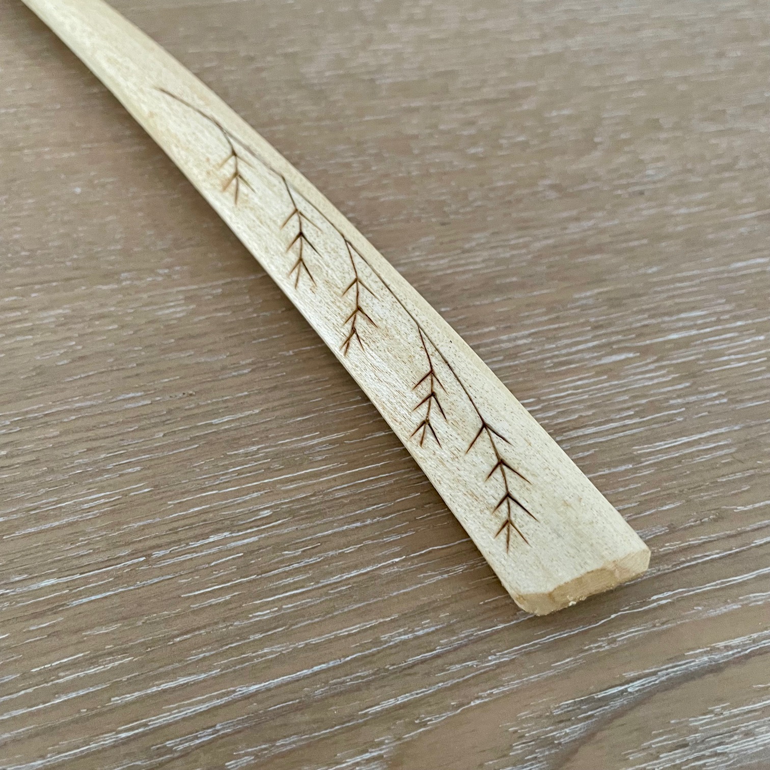 13" Curved maple cooking spoon