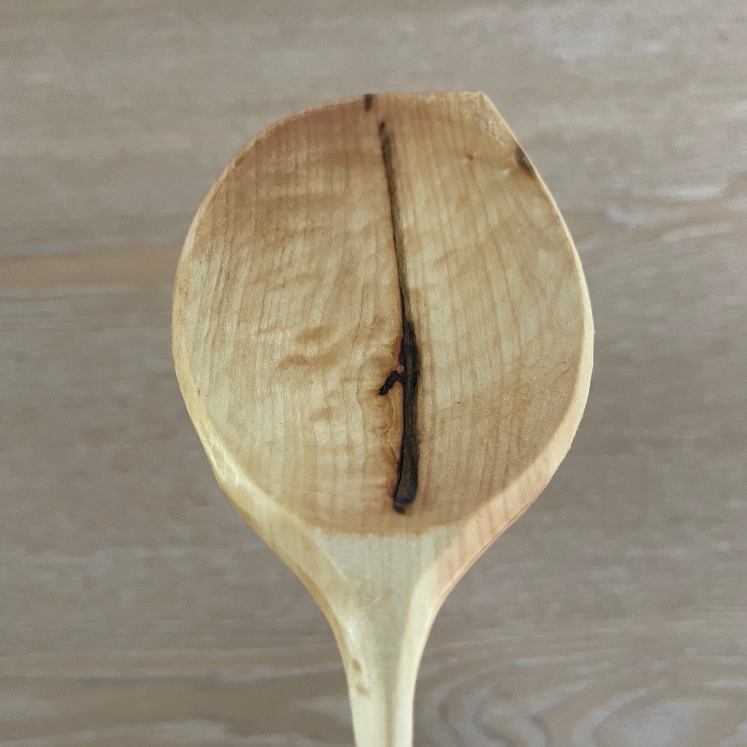 12" Right-handed Maple cooking spoon