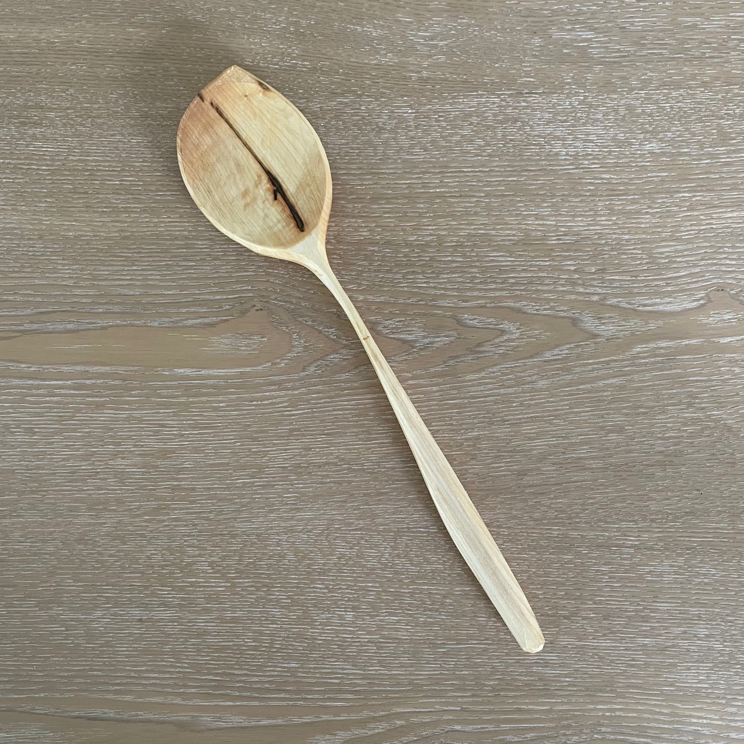 12" Right-handed Maple cooking spoon