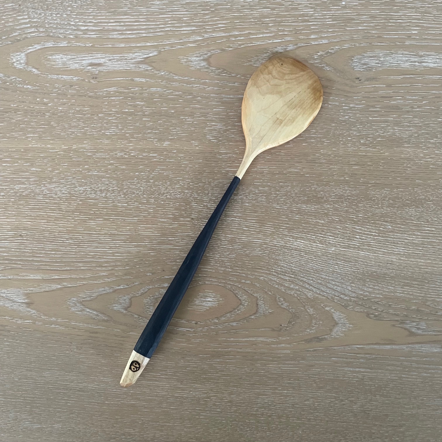 12" Maple spoon with Navy handle