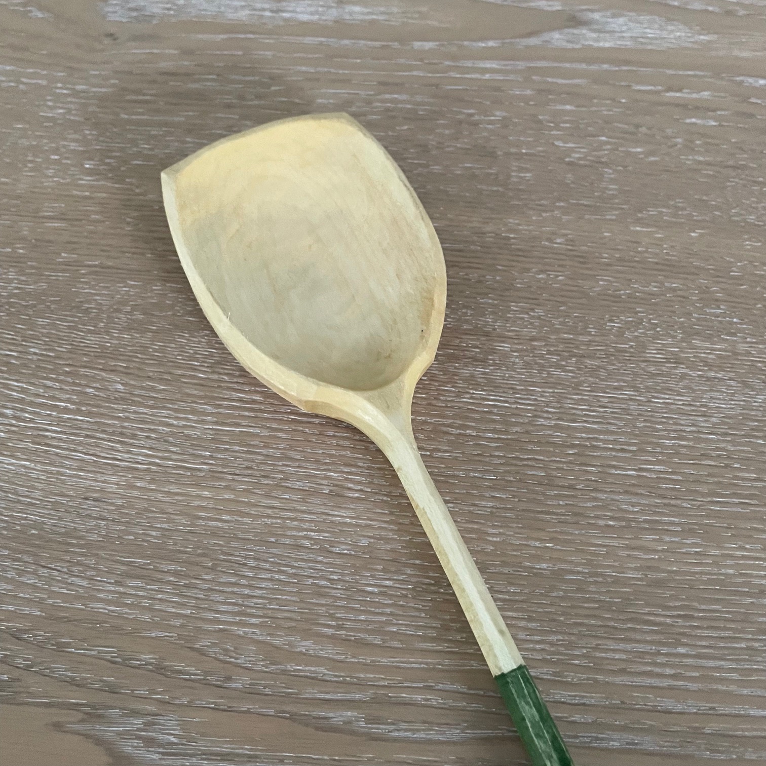 14" Curved maple cooking spoon