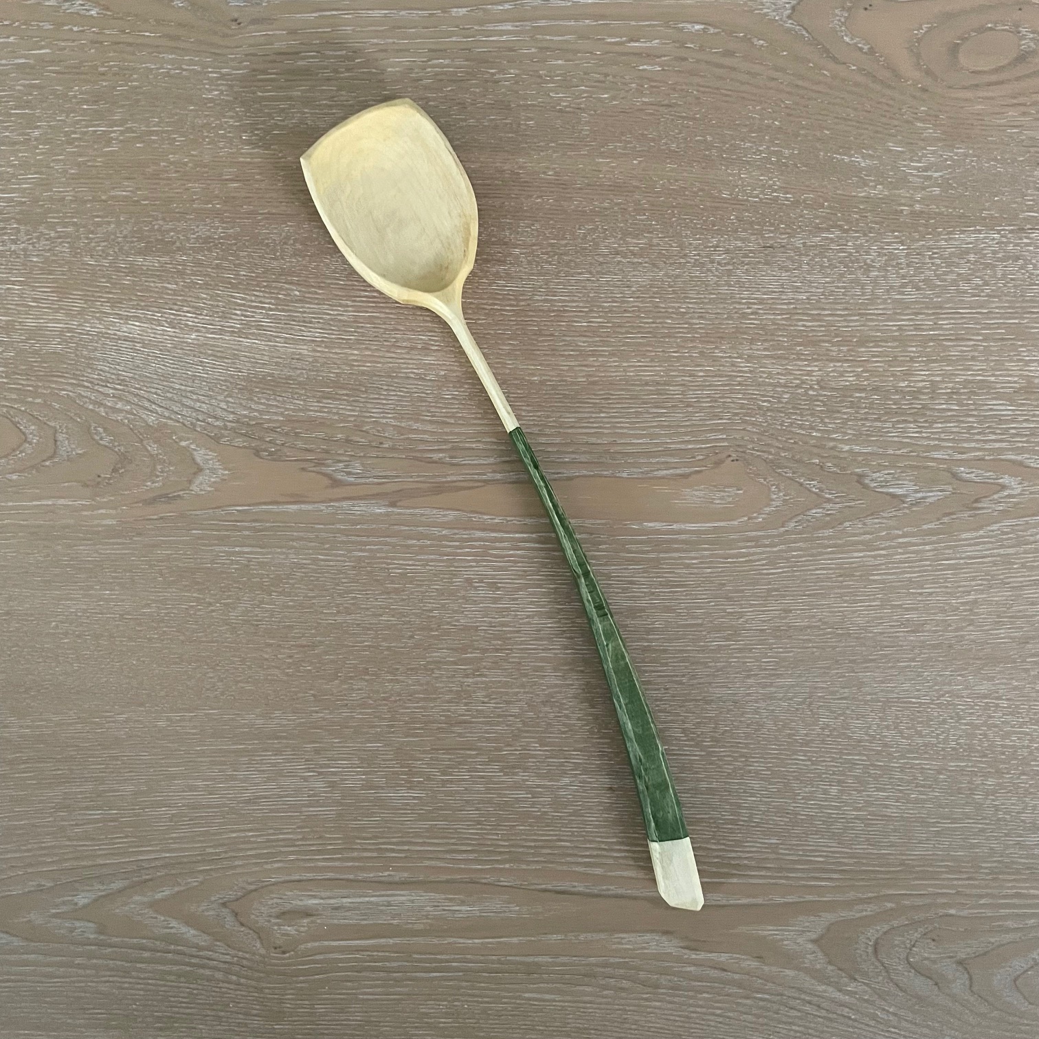 14" Curved maple cooking spoon