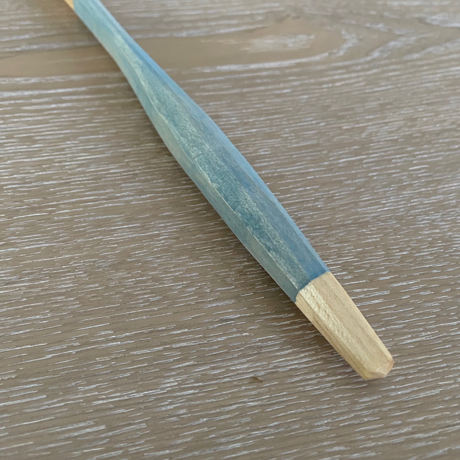 12" Maple spoon with Sky Blue handle