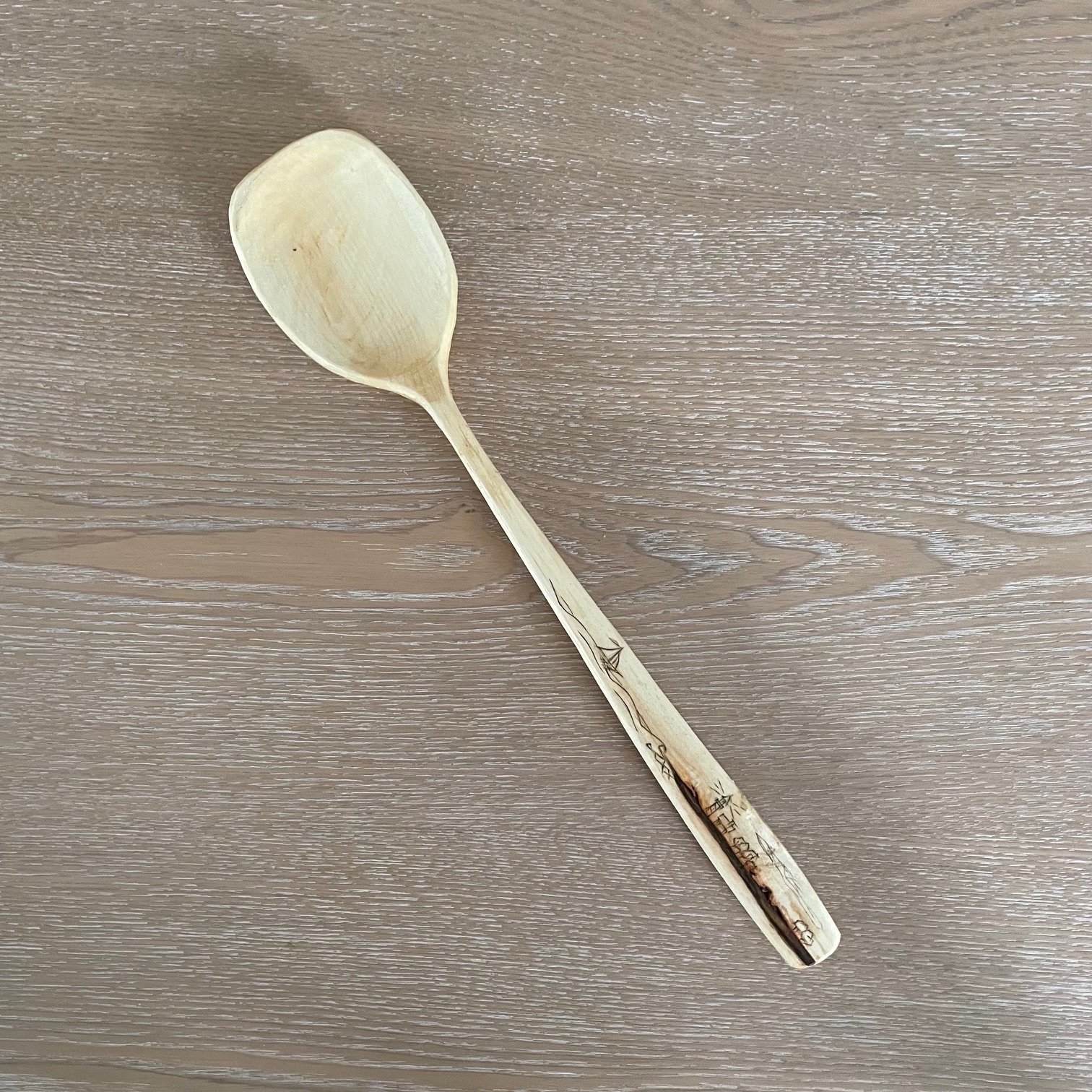 13" Scrimshaw Cooking Spoon