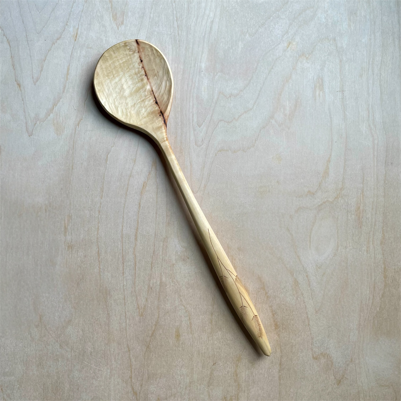 13" Maple cooking spoon