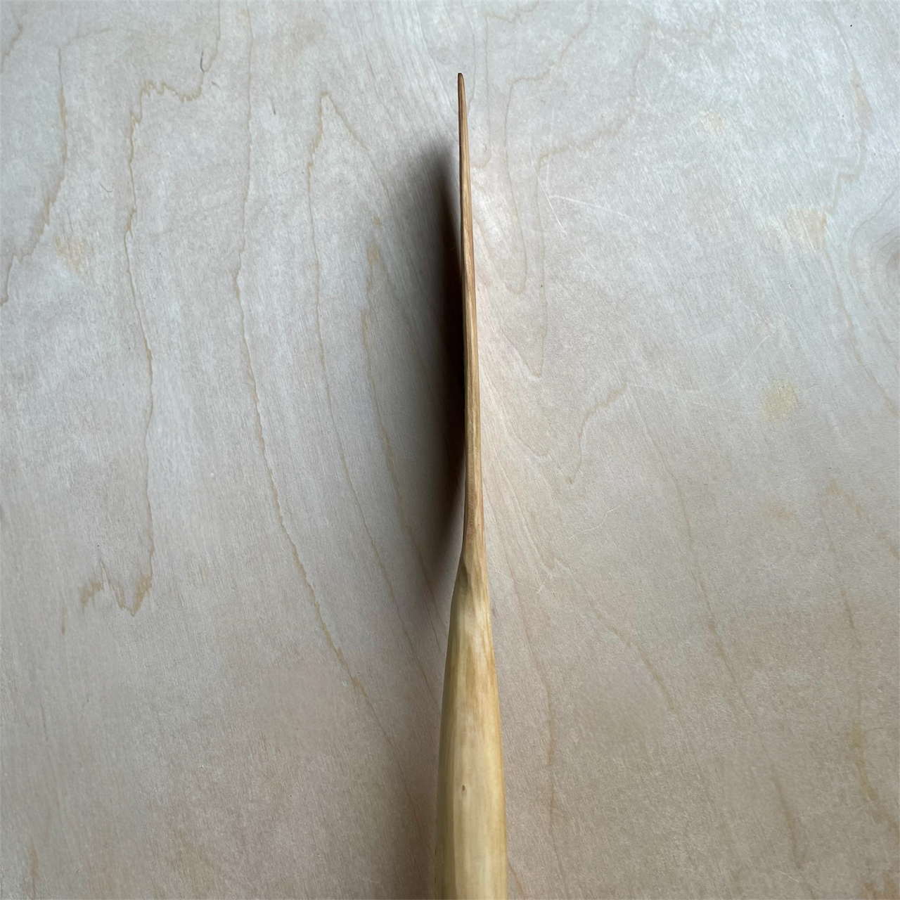 12" Maple spurtle with chip-carved handle