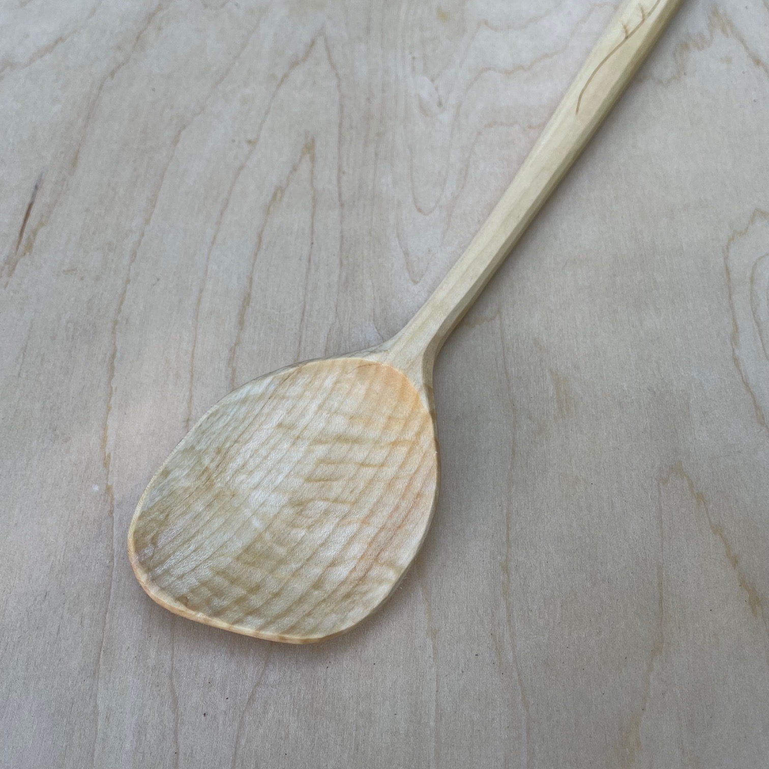 12" Right-handed Maple cooking spoon