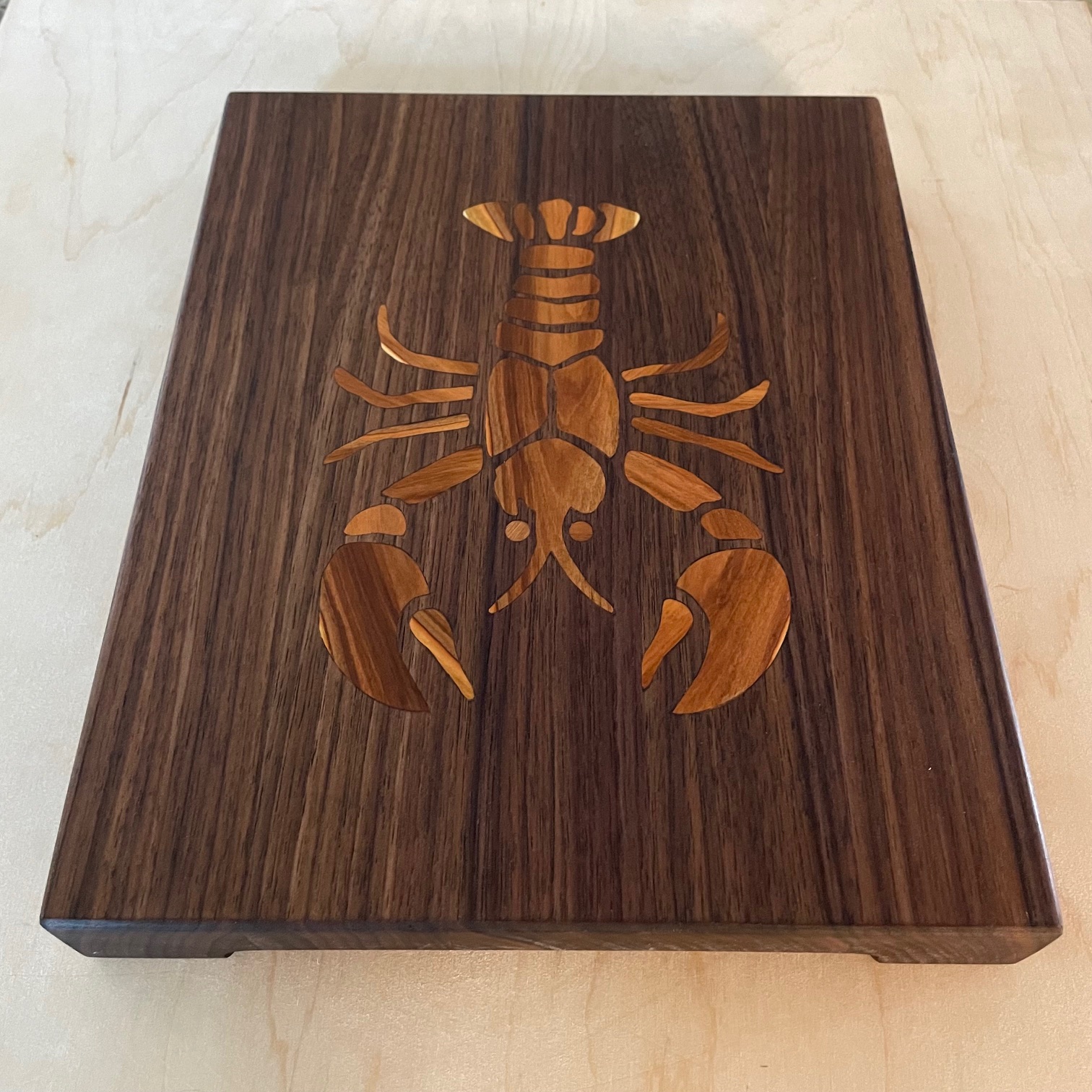 Walnut Lobster Inlay Charcuterie Board
