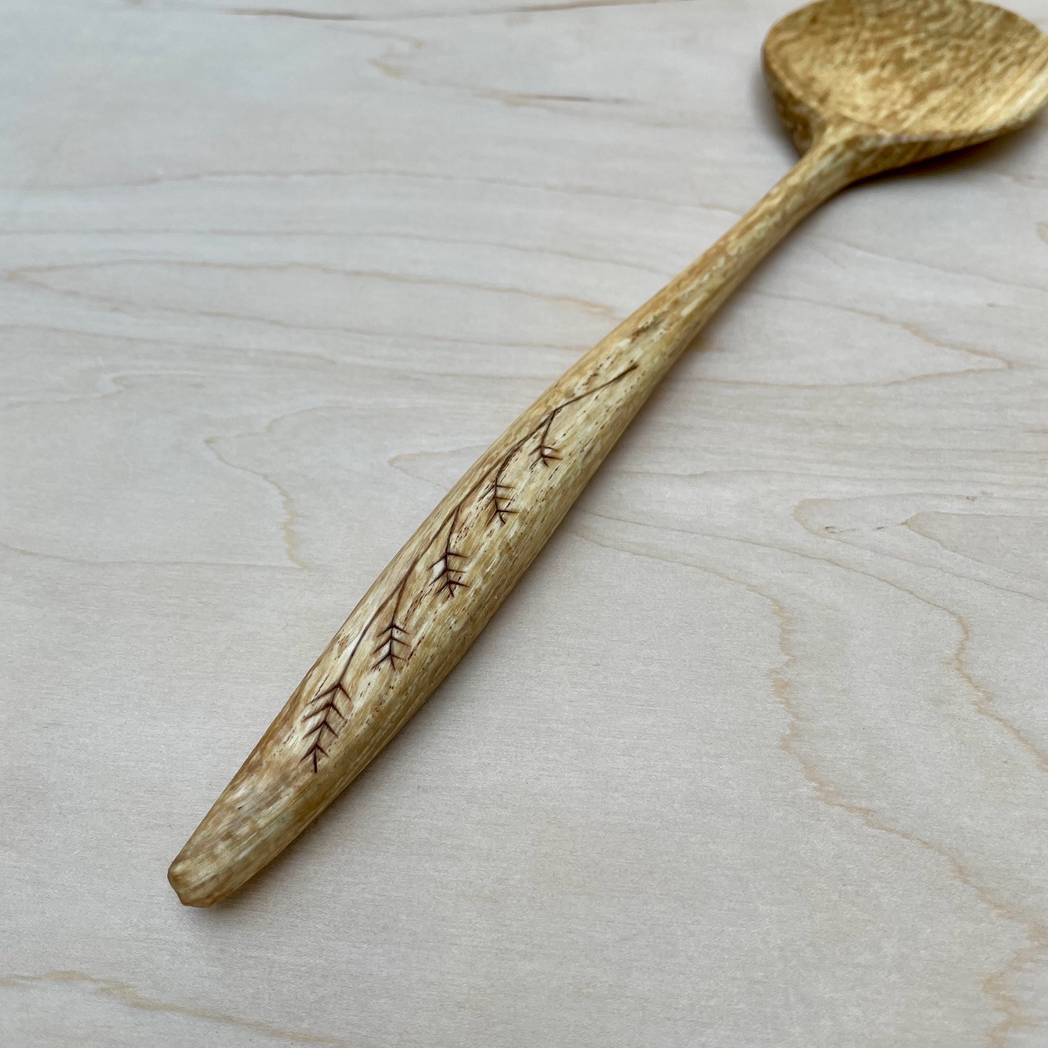 11" Ash cooking spoon 