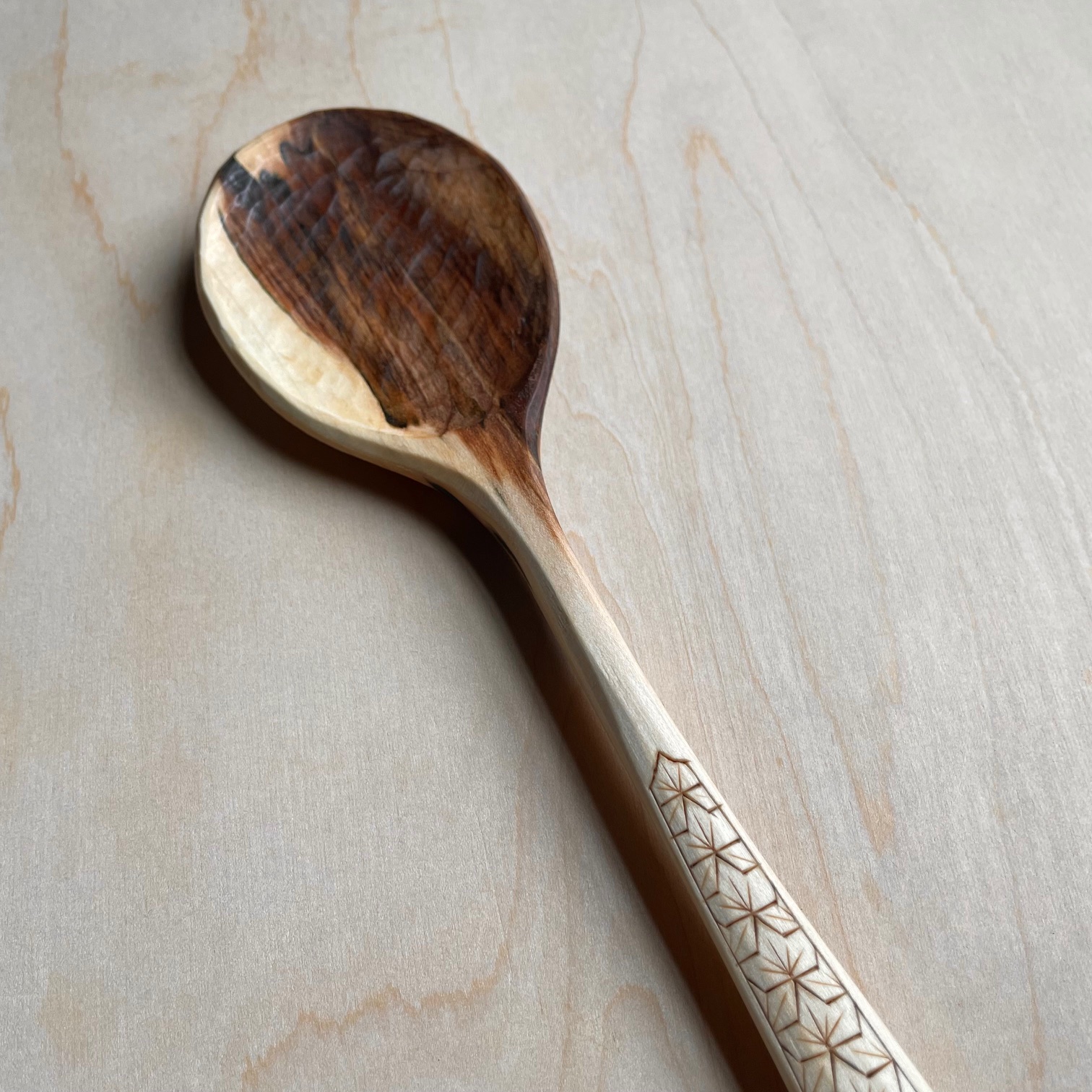 13" Maple cooking spoon