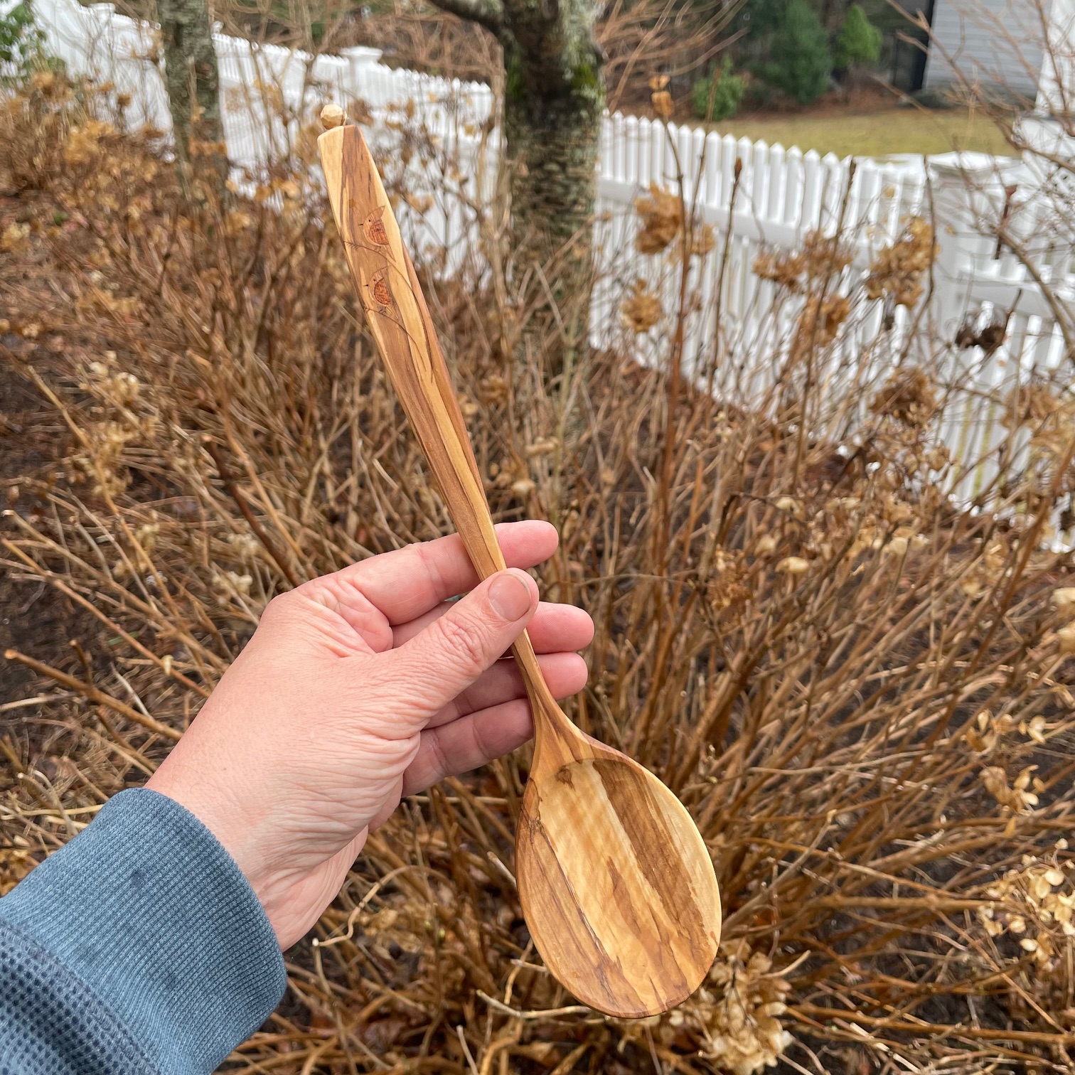 The Songbird Spoon—13" Hickory Serving Spoon