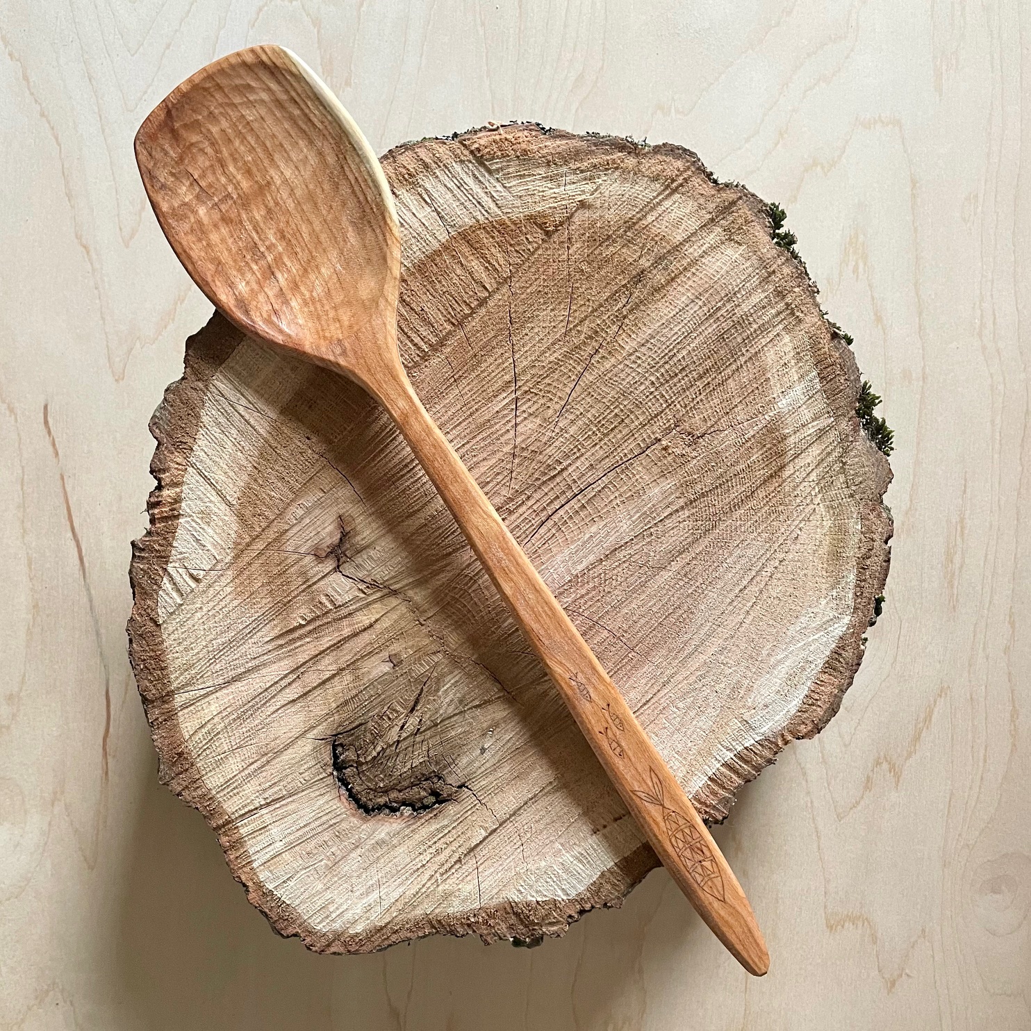 Black Birch Cooking Spoon — Fish & Minnows Kolrosing