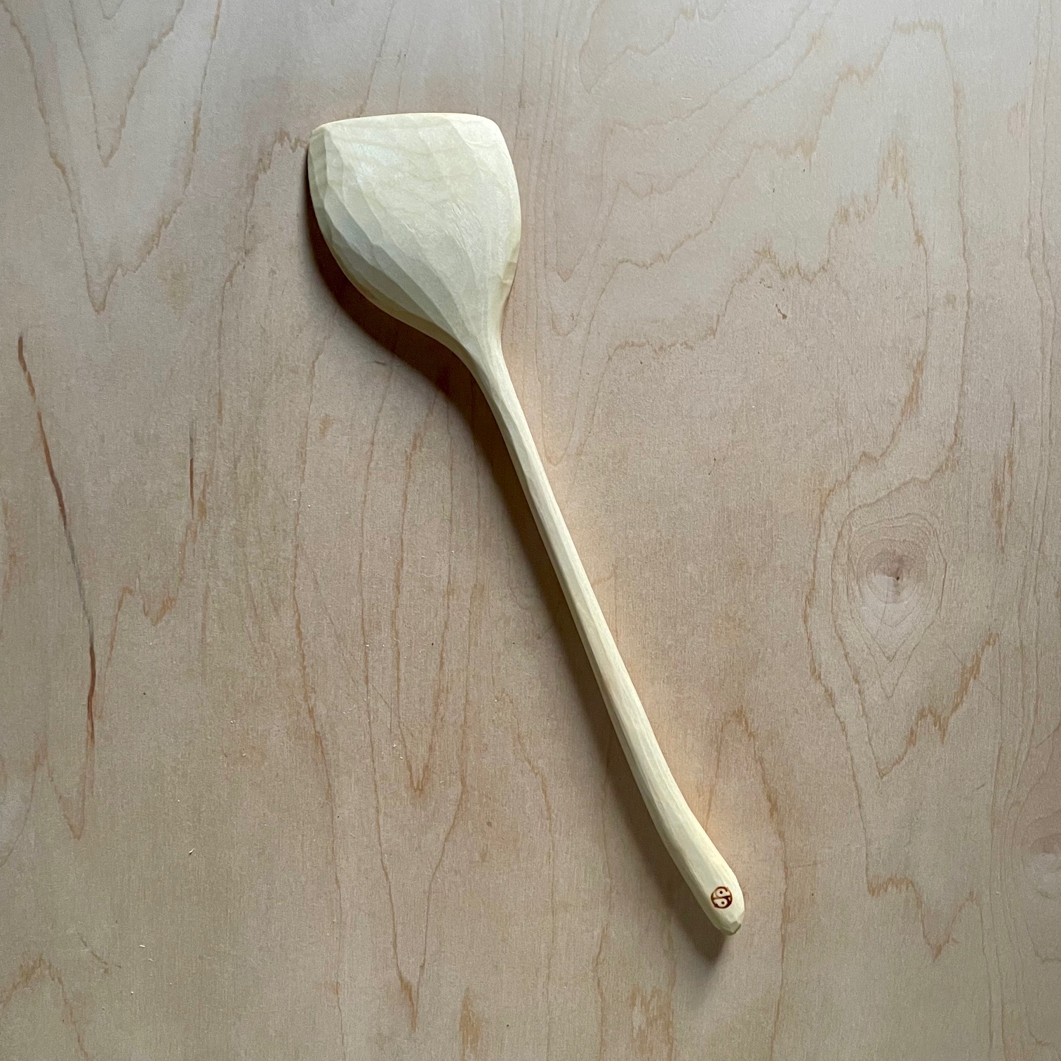 12" Right-handed Maple scraper spoon