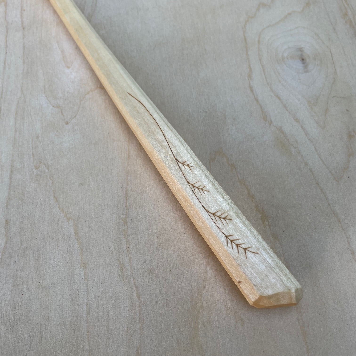 12" Right-handed Maple cooking spoon