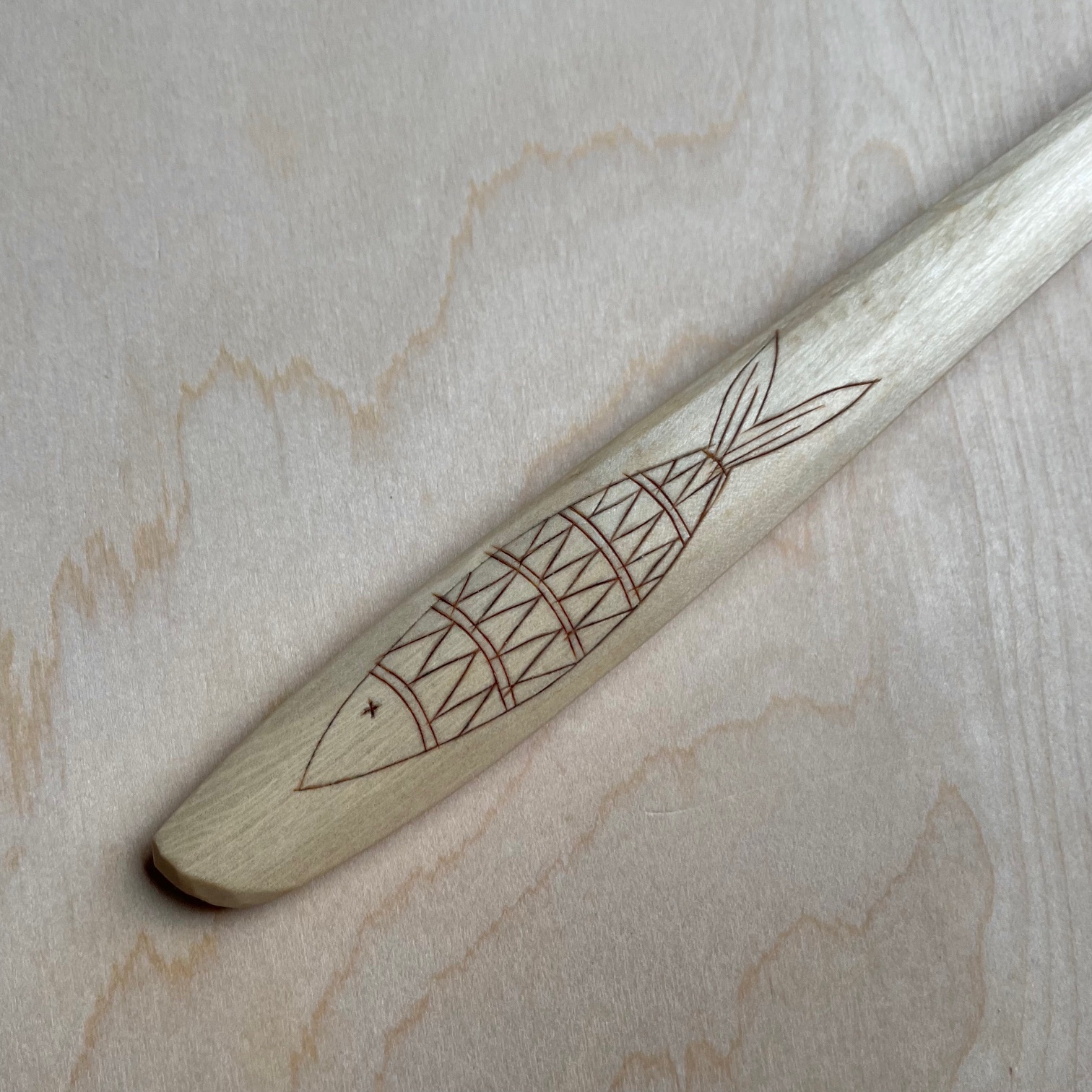 12" Maple cooking spoon