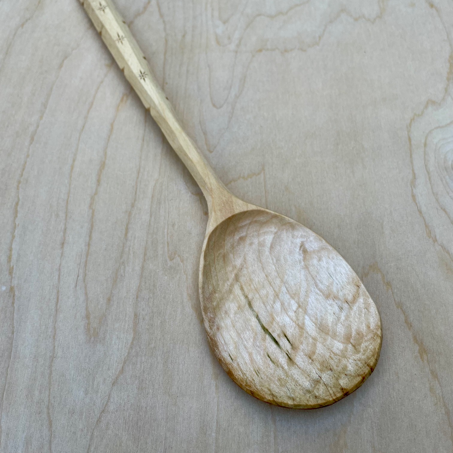 12" Maple cooking spoon