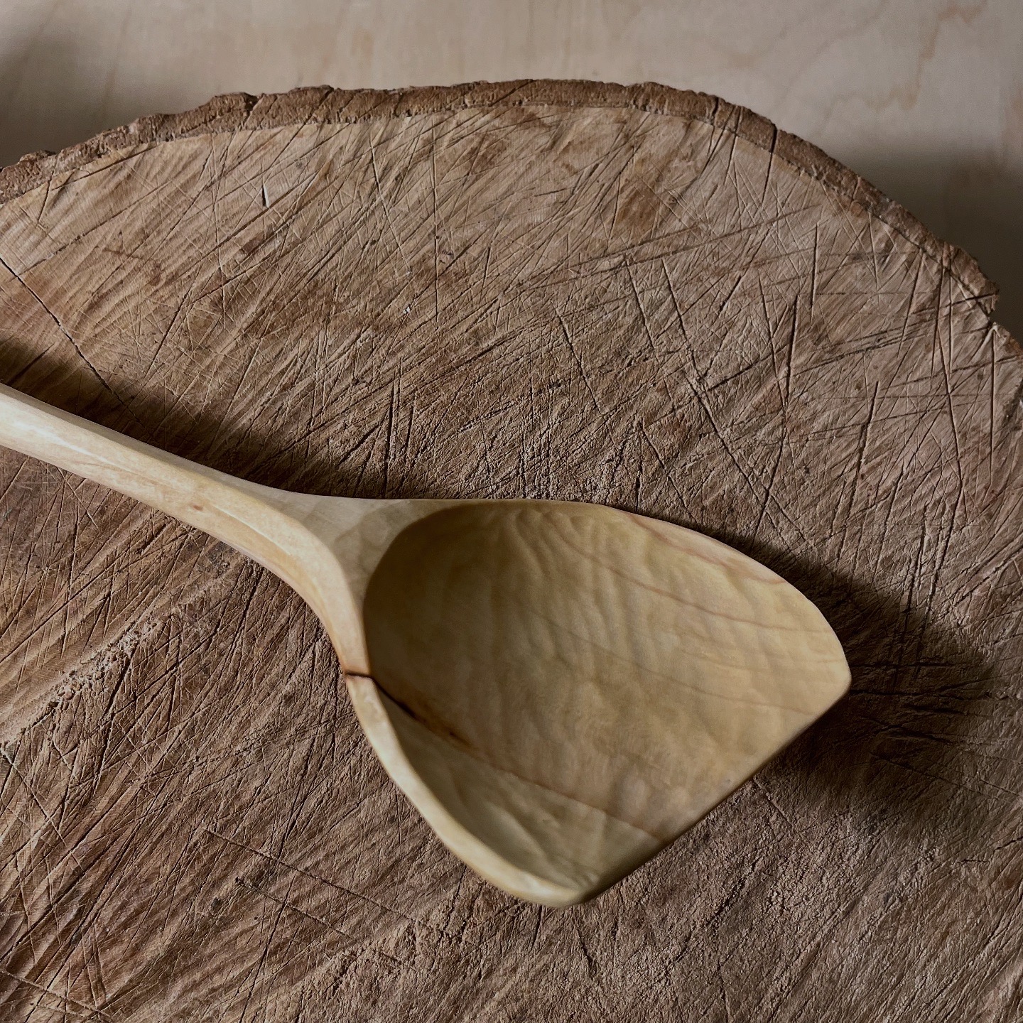 12" Left-handed Maple scraper spoon