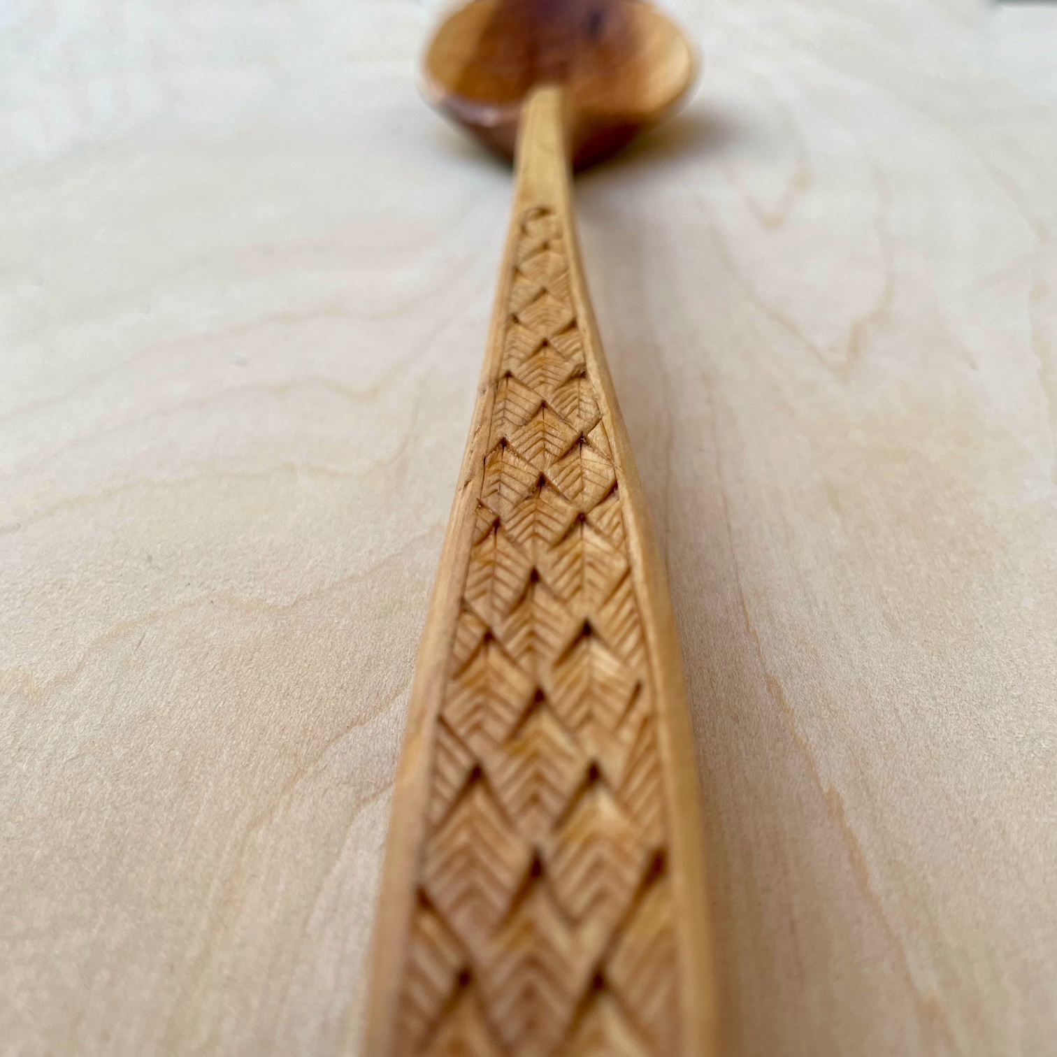 12" Apple cooking spoon 