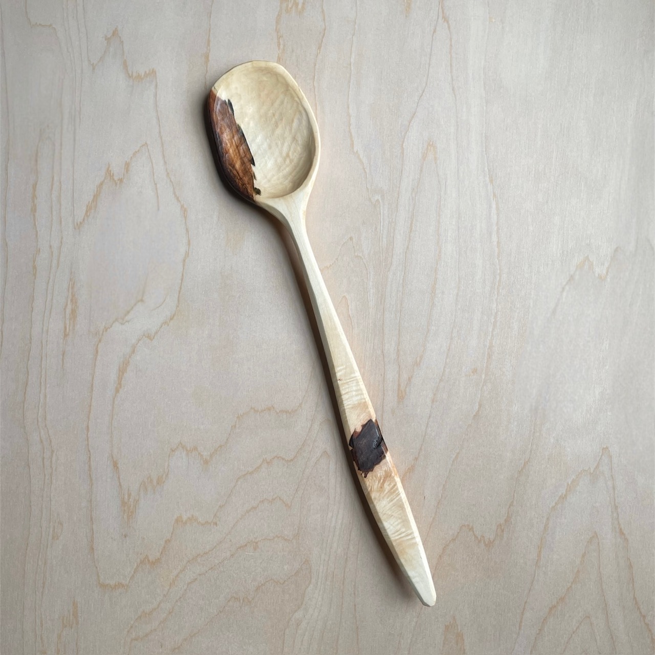 13" Maple cooking spoon