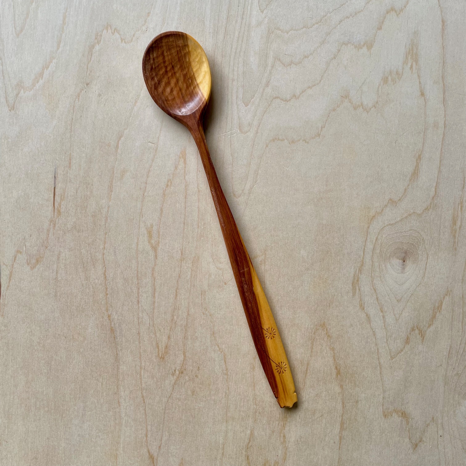 Two-Tone Tasting Spoon with Flowers