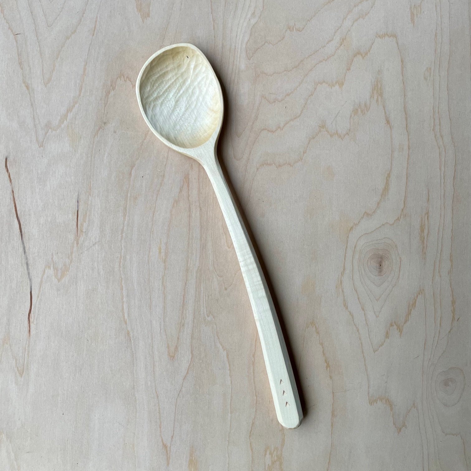 13" Curved-Handle, Maple Cooking Spoon