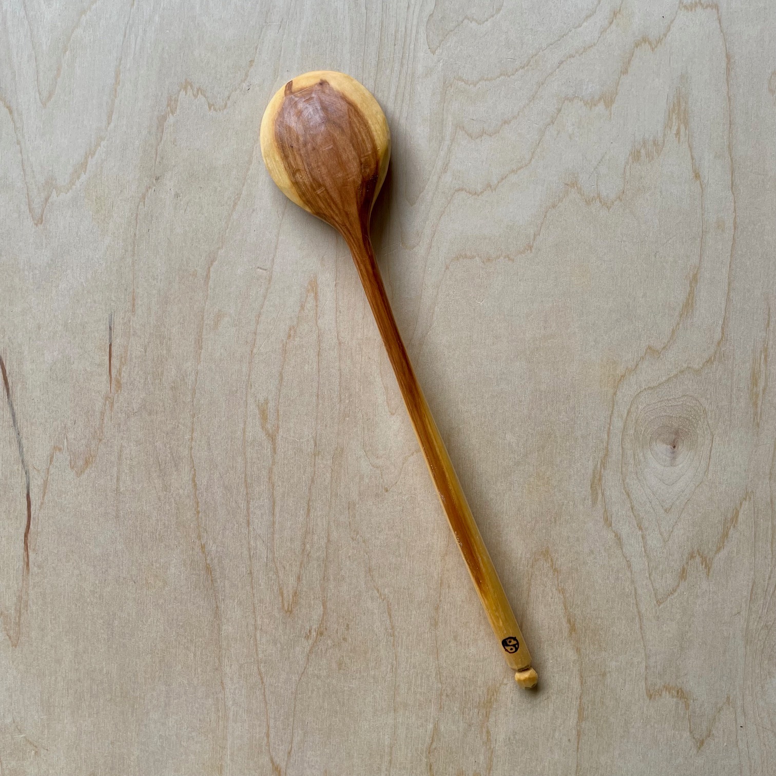 Small Two-Tone Cooking Spoon with Ball Finial