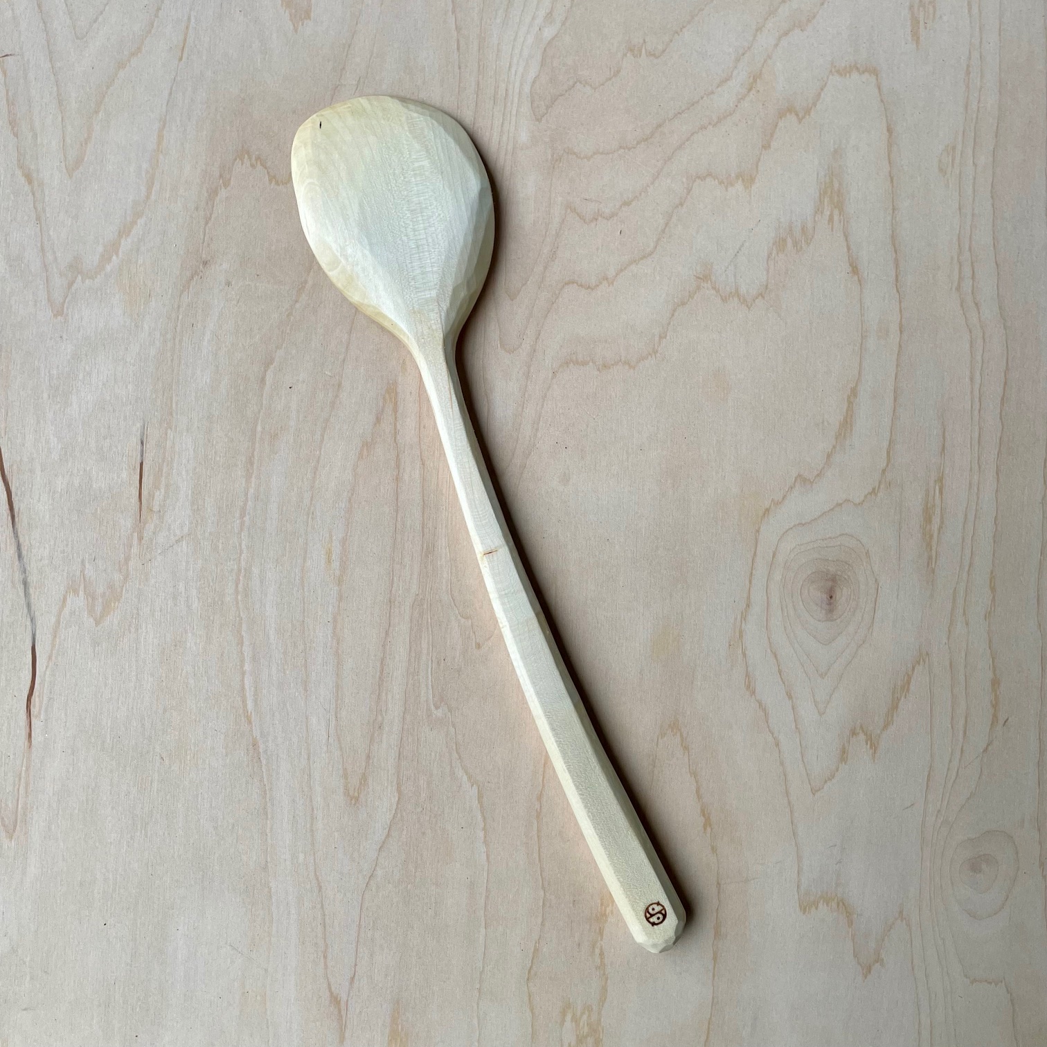 13" Curved-Handle, Maple Cooking Spoon