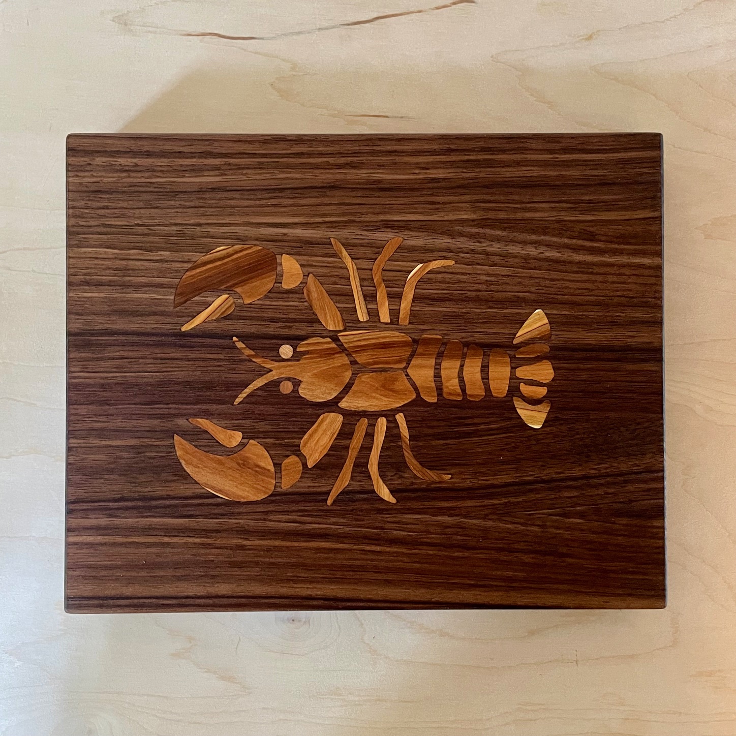 Walnut Lobster Inlay Charcuterie Board