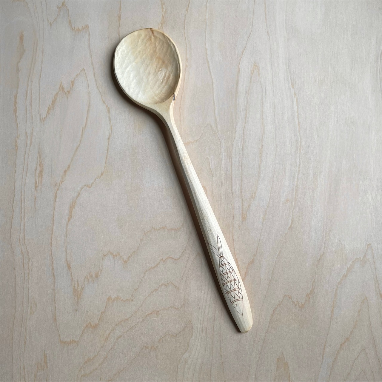 12" Maple cooking spoon