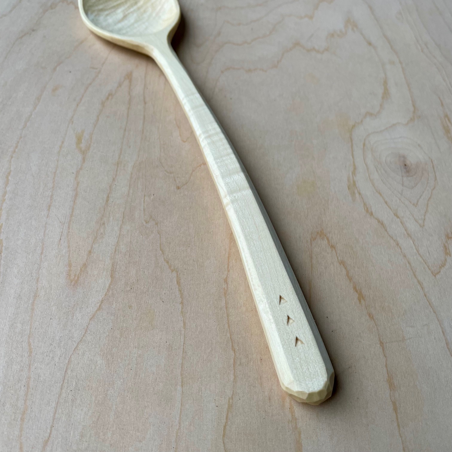 13" Curved-Handle, Maple Cooking Spoon