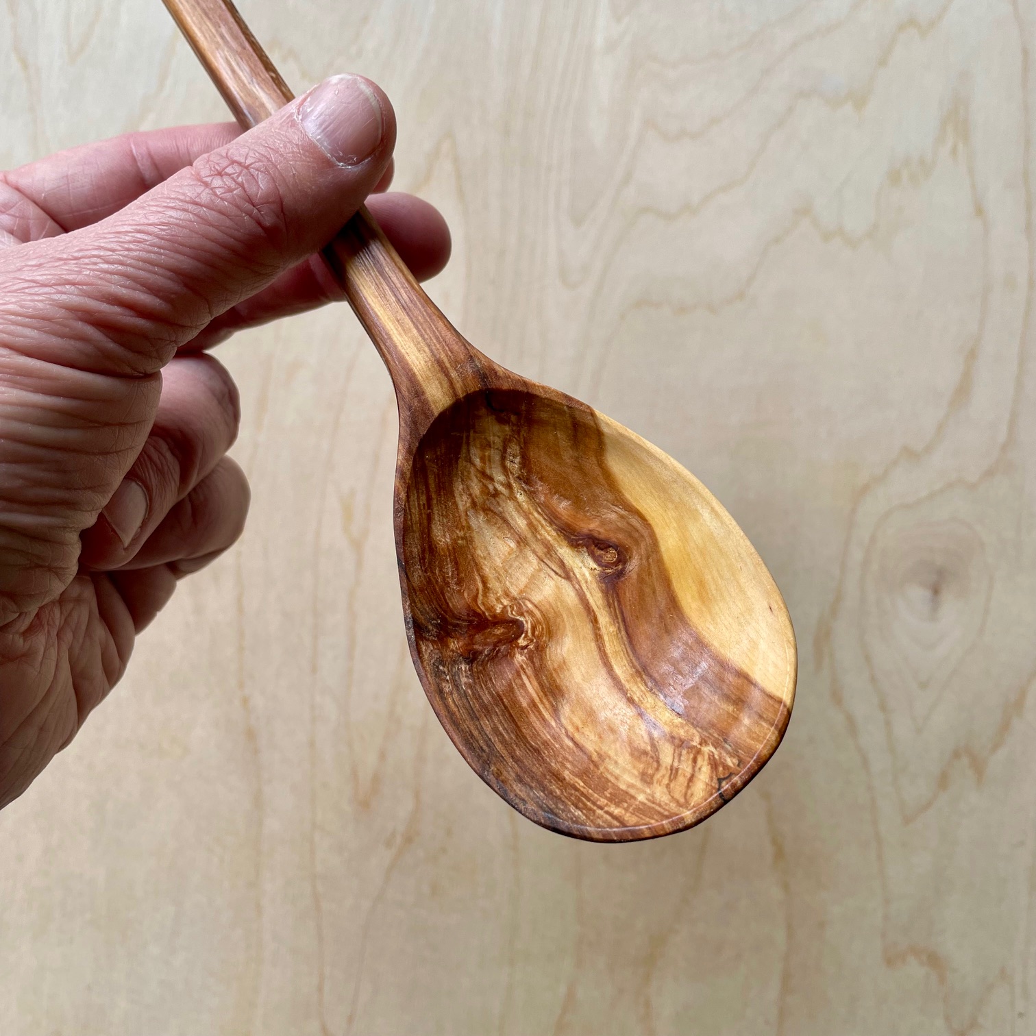 Long Spalted Crabapple Cooking Spoon