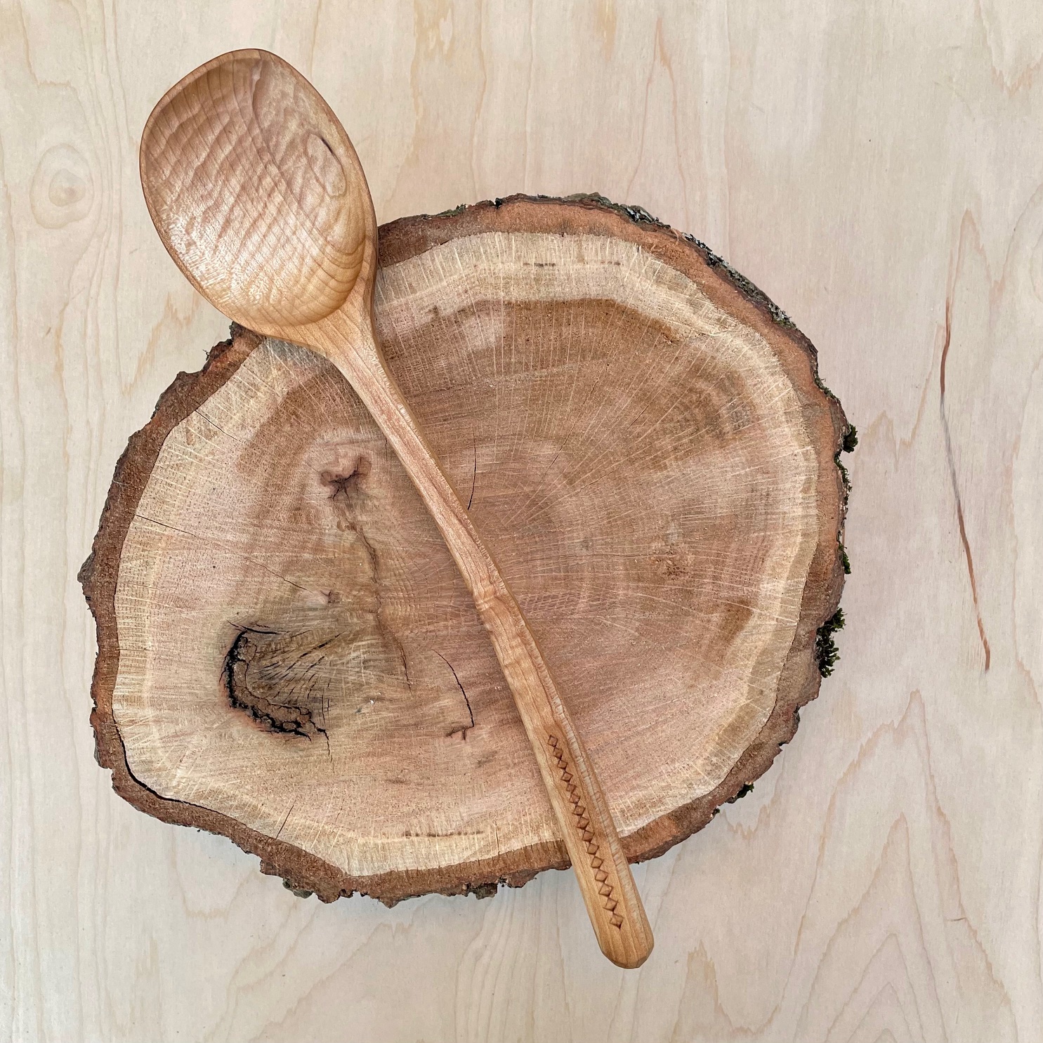 13" Baked Maple Cooking Spoon