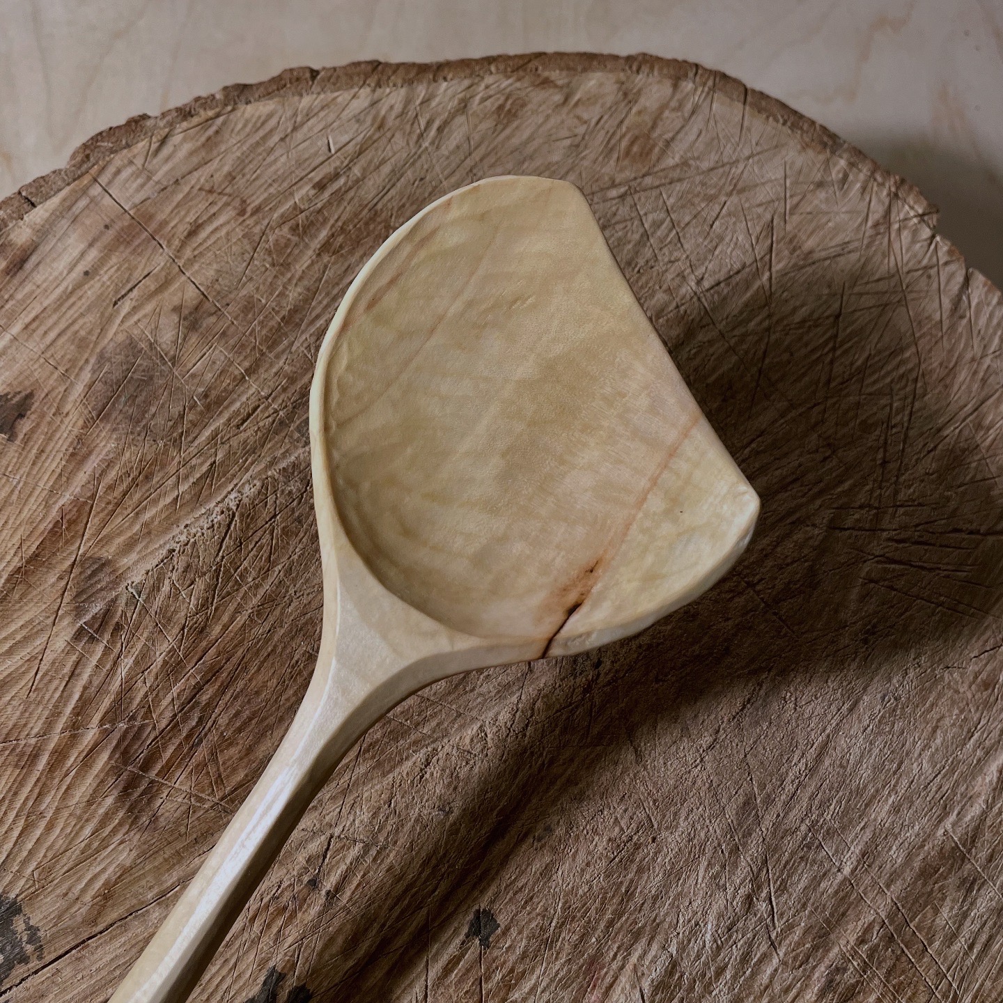 12" Left-handed Maple scraper spoon
