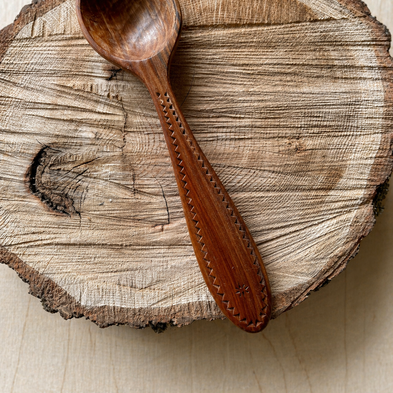Chip Carved Coffee Scoop