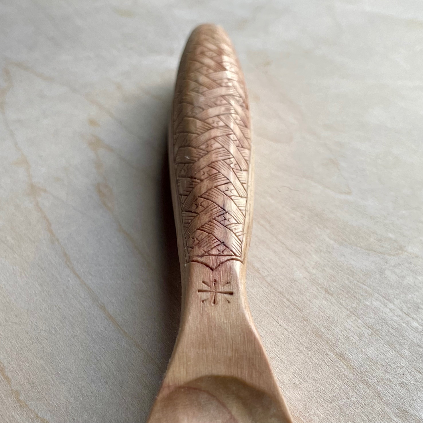 12" Maple spurtle with kolrosing