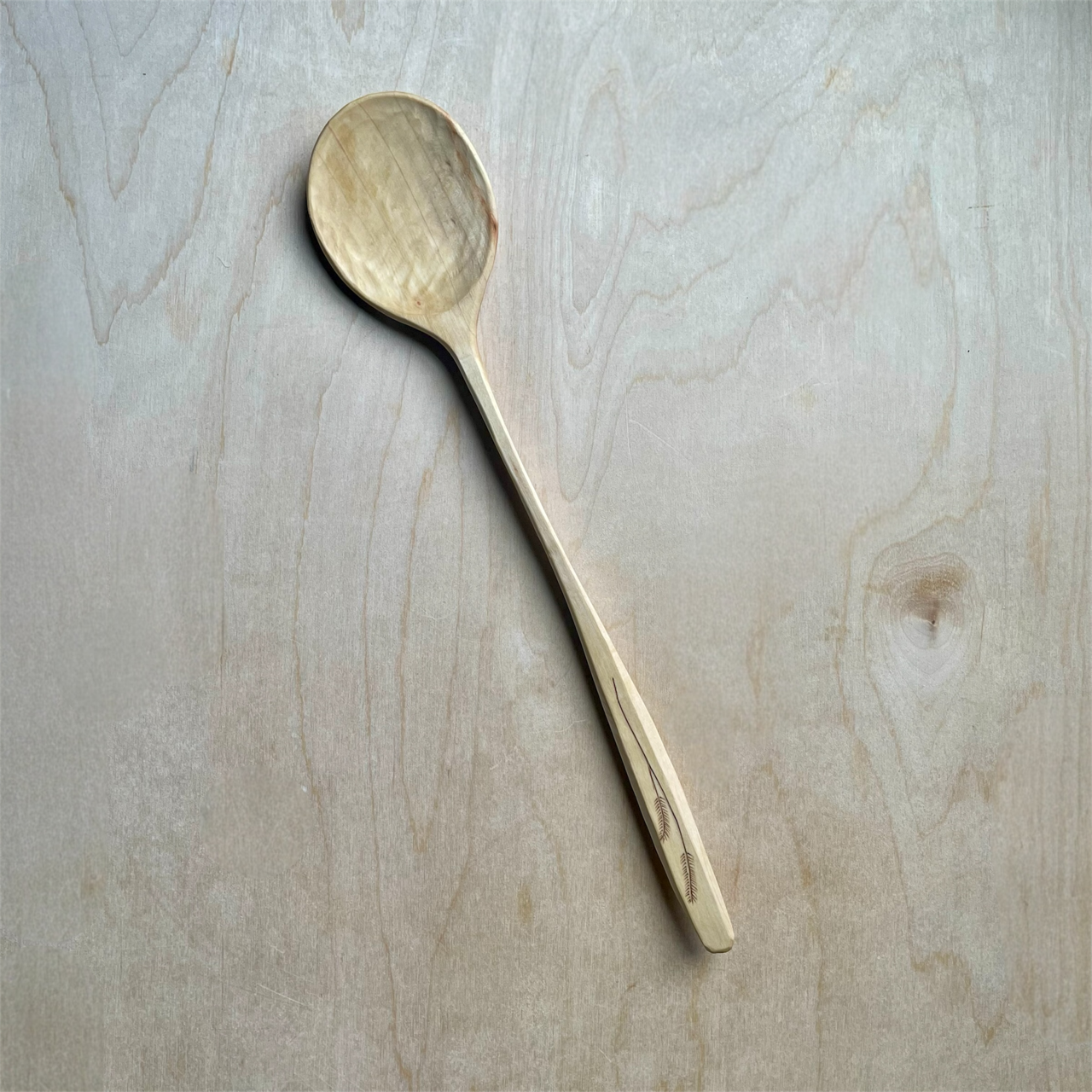 12" Maple cooking spoon