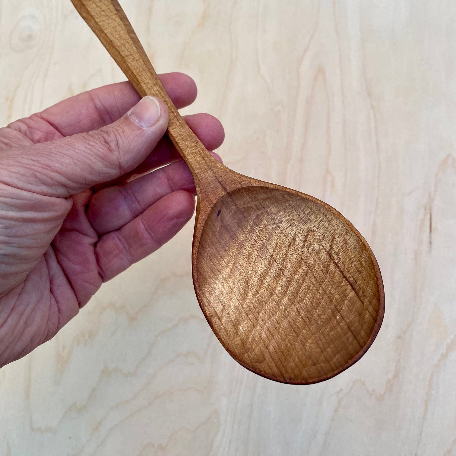12" Maple Roughsawn Cooking Spoon