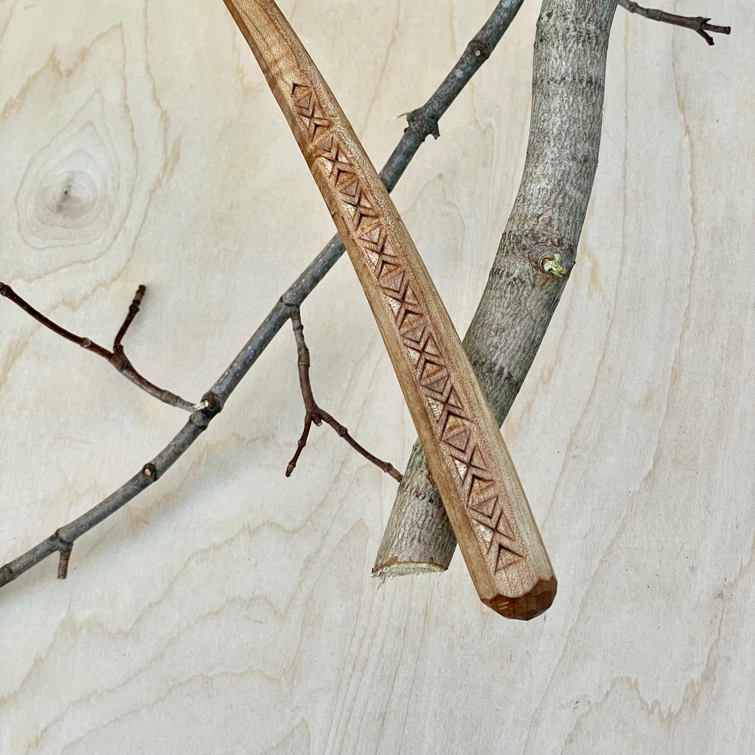 Hewn Line Spoon —13" Toasted Maple
