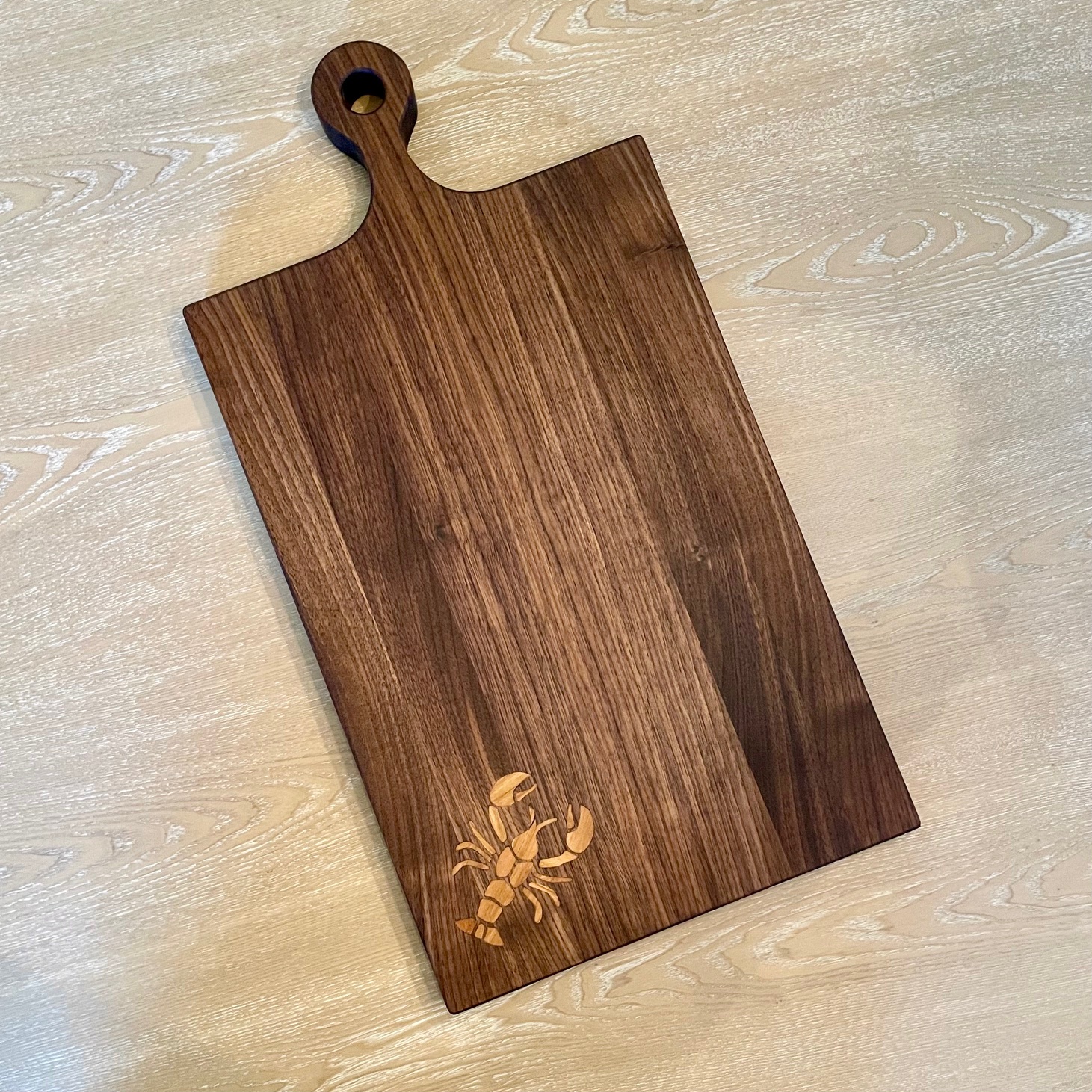 12" x 18" Cutting board with hand inlay graphic