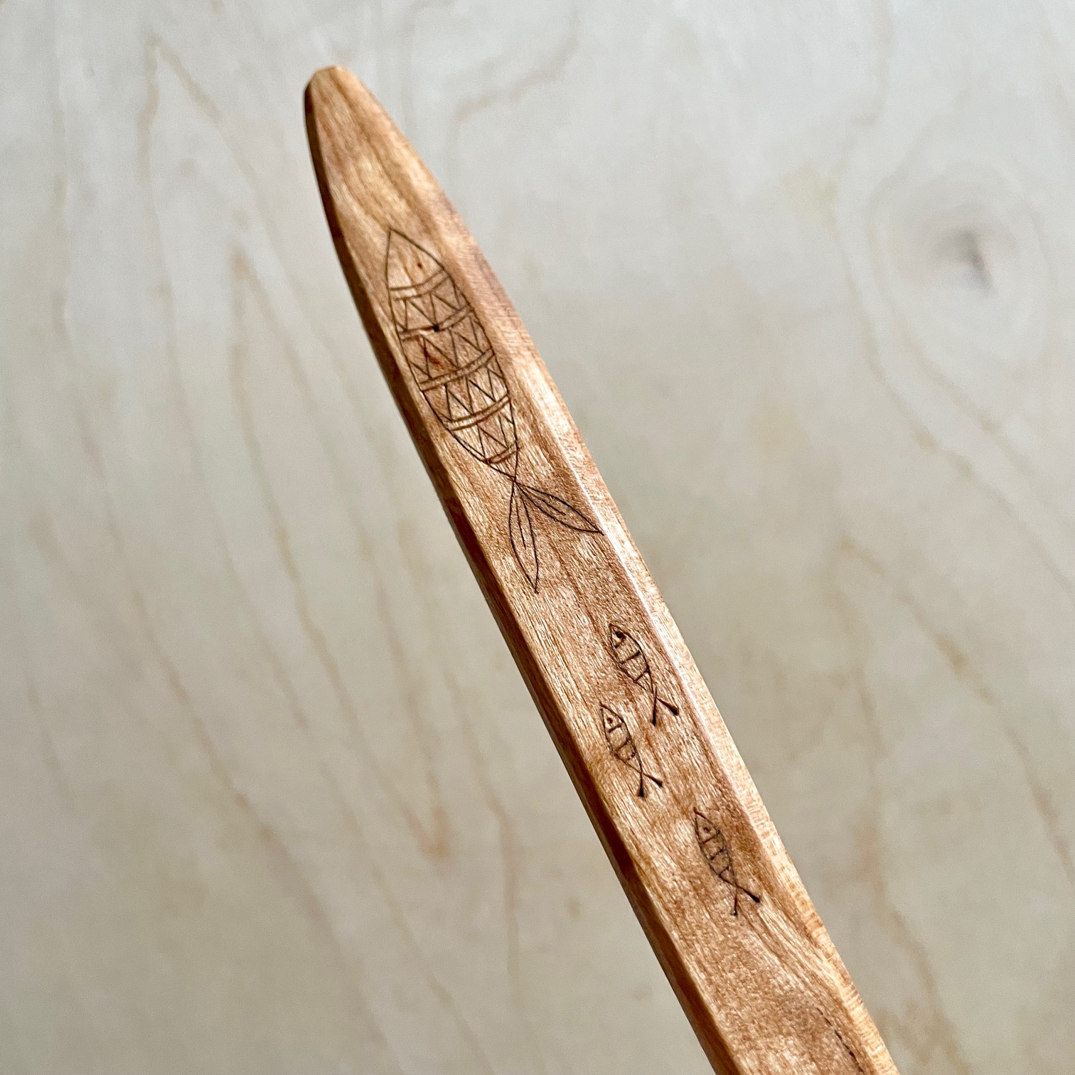 Black Birch Cooking Spoon — Fish & Minnows Kolrosing