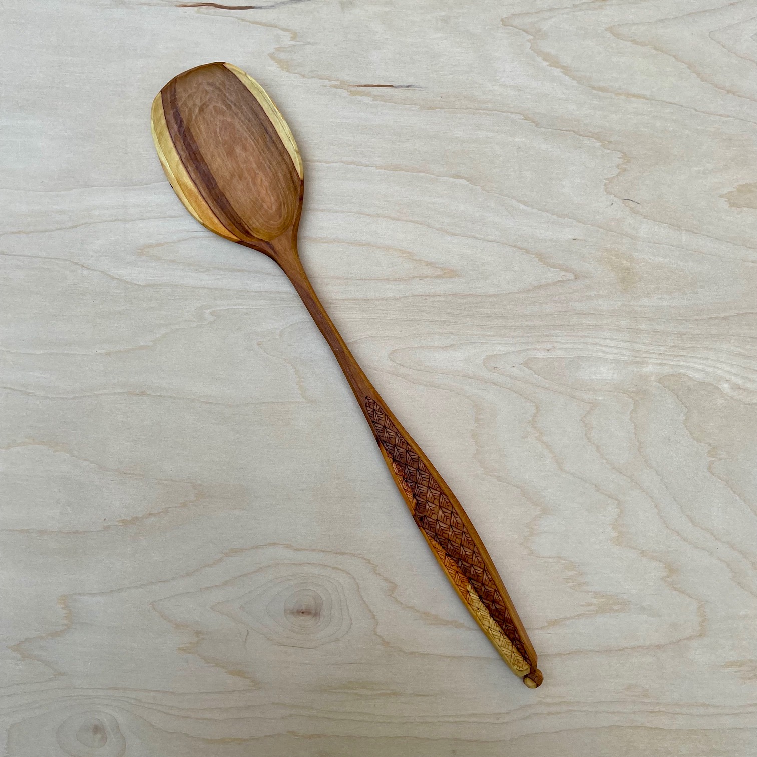13" Bradford Pear cooking spoon