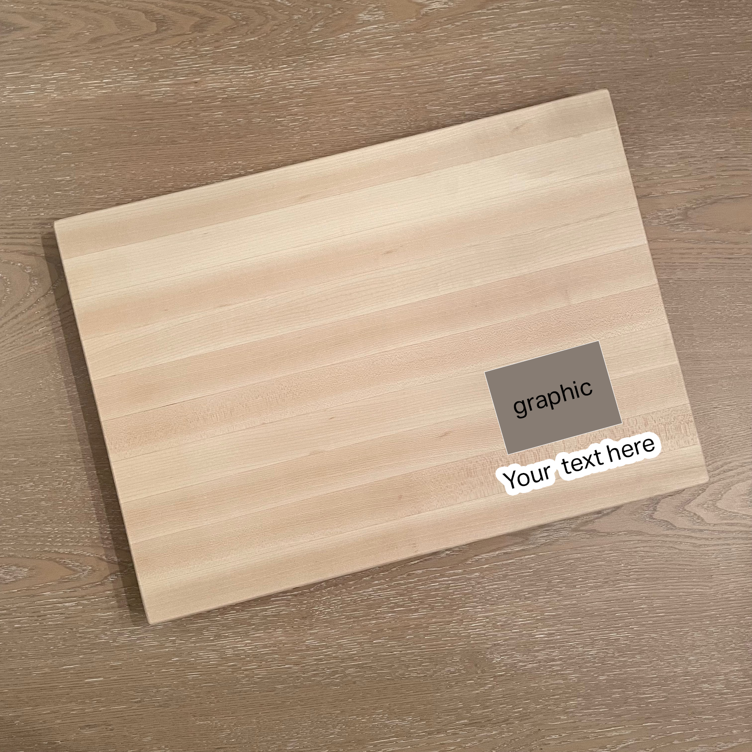 9" x 12" Cutting board with hand-carved lettering / emblem