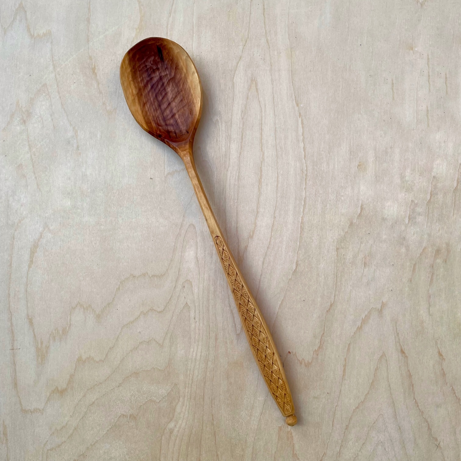 12" Apple cooking spoon