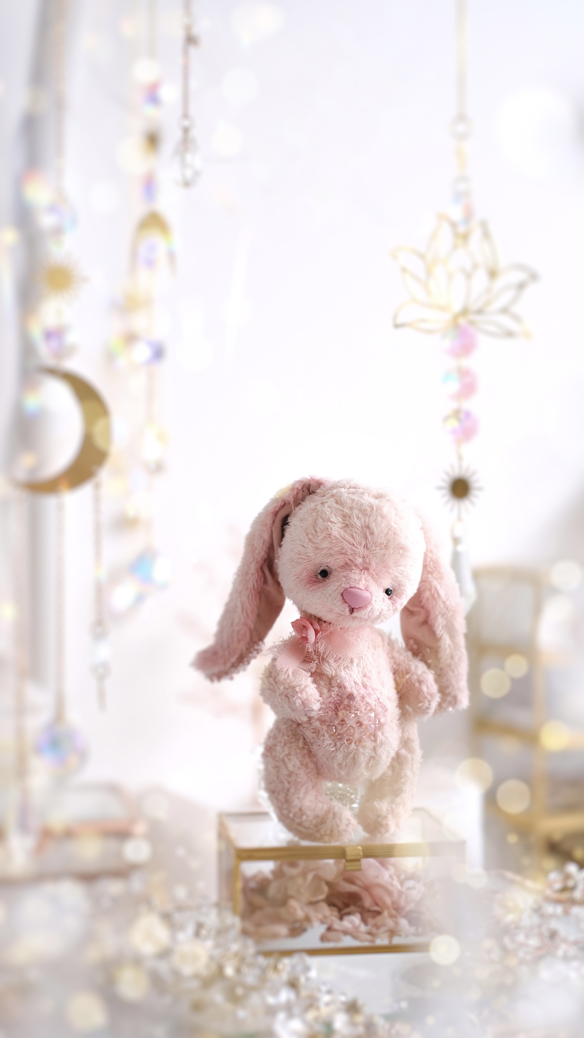Handmade Pink Bunny Art Toy