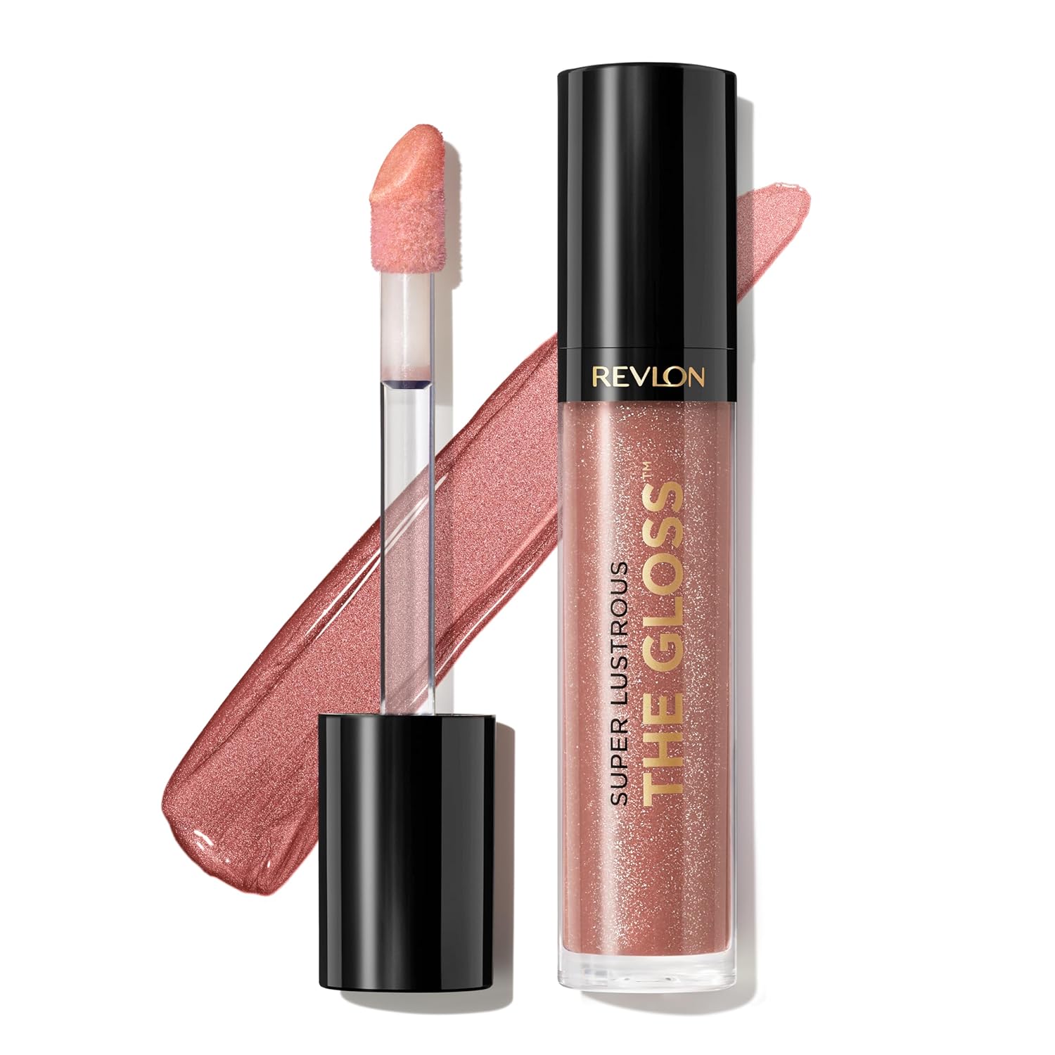 Revlon Super Lustrous The Gloss, Lip Gloss Makeup Stocking Stuffers for Women, Non-Sticky, High Shine Finish, 260 Rosy Future, 0.13 Oz