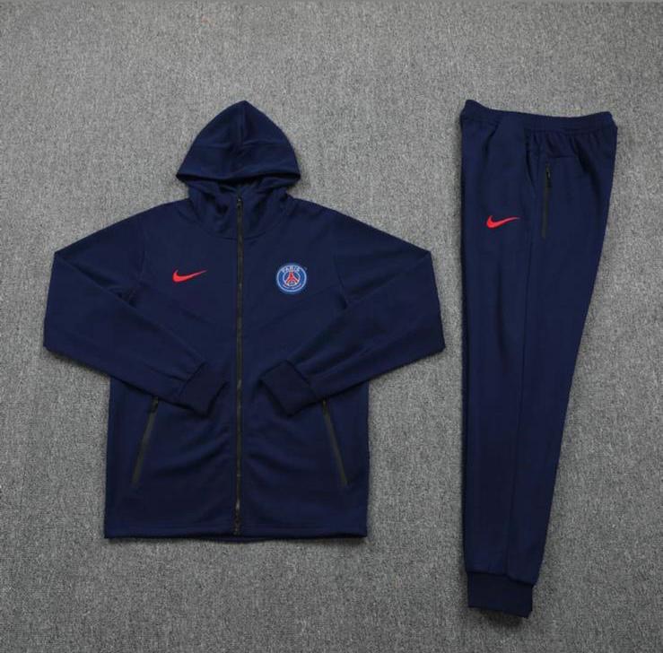 PSG Nike Tech Fleece Tracksuit – Full Zip in Navy